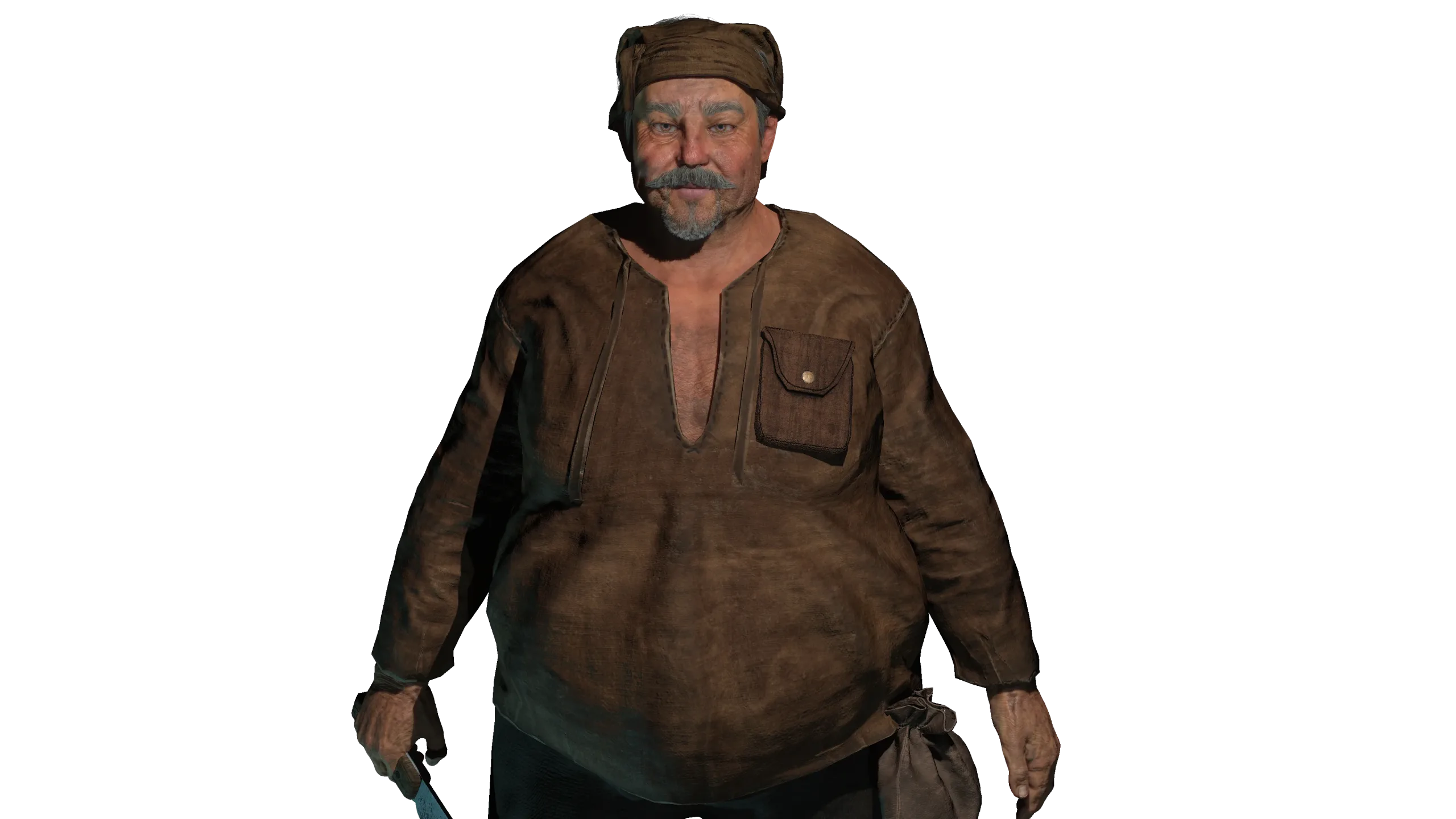 AAA 3D REALISTIC CHARACTER - FANTASY MEDIEVAL OLD MAN BUTCHER