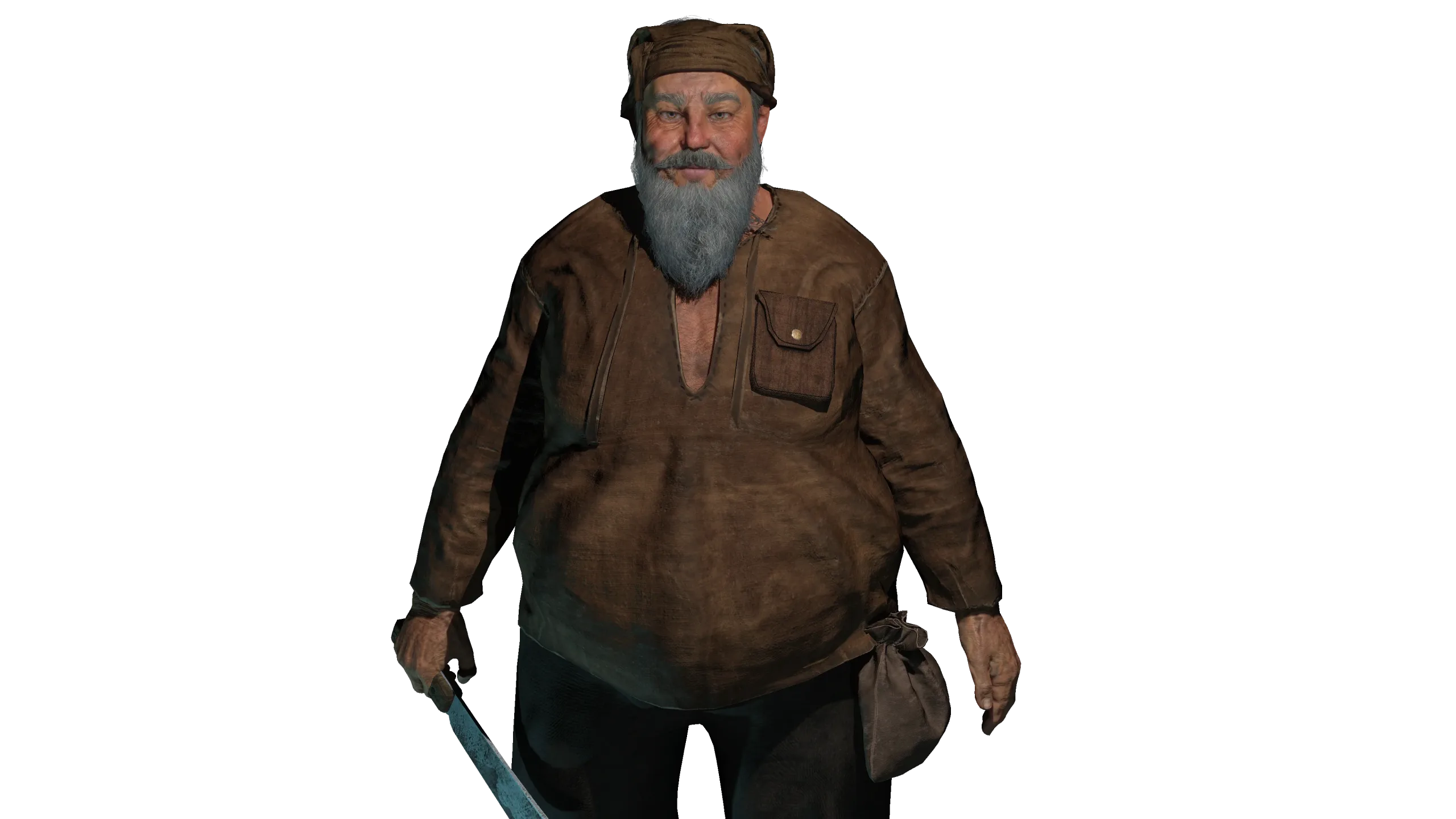 AAA 3D REALISTIC CHARACTER - FANTASY MEDIEVAL OLD MAN BUTCHER