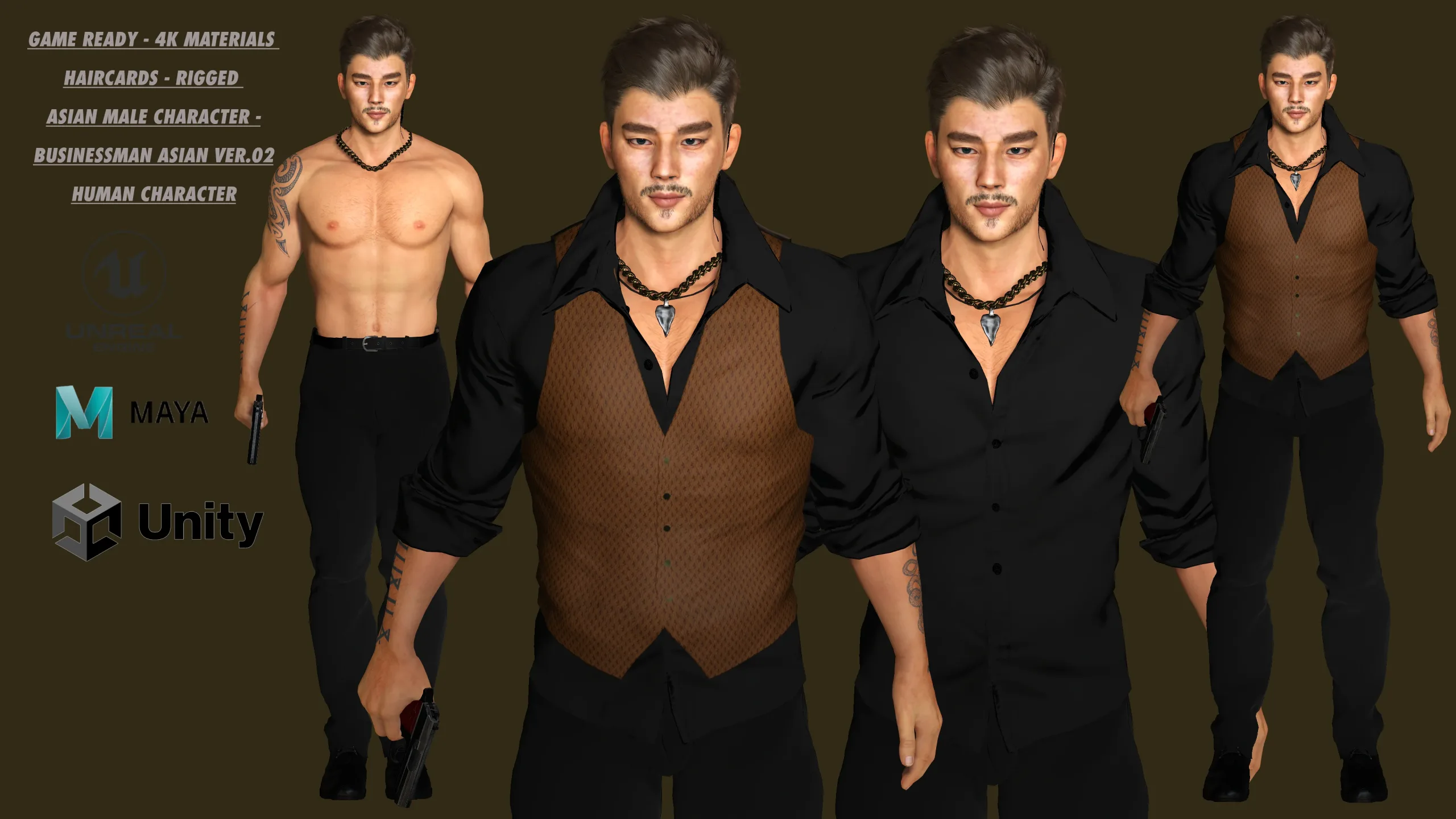 AAA 3D REALISTIC ASIAN MALE CHARACTER - BUSINESSMAN ASIAN