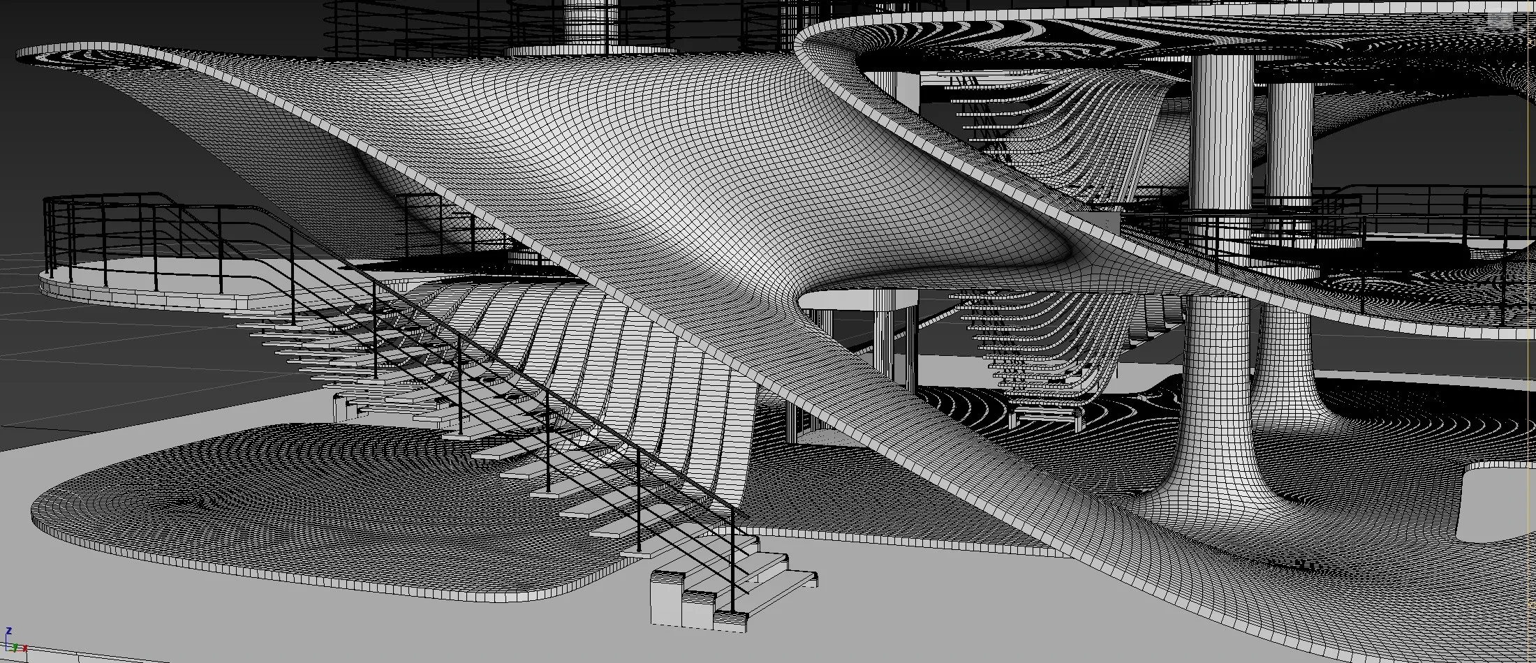 Futuristic Architecture - Parametric Sci-Fi Exhibition Center / Pavilion