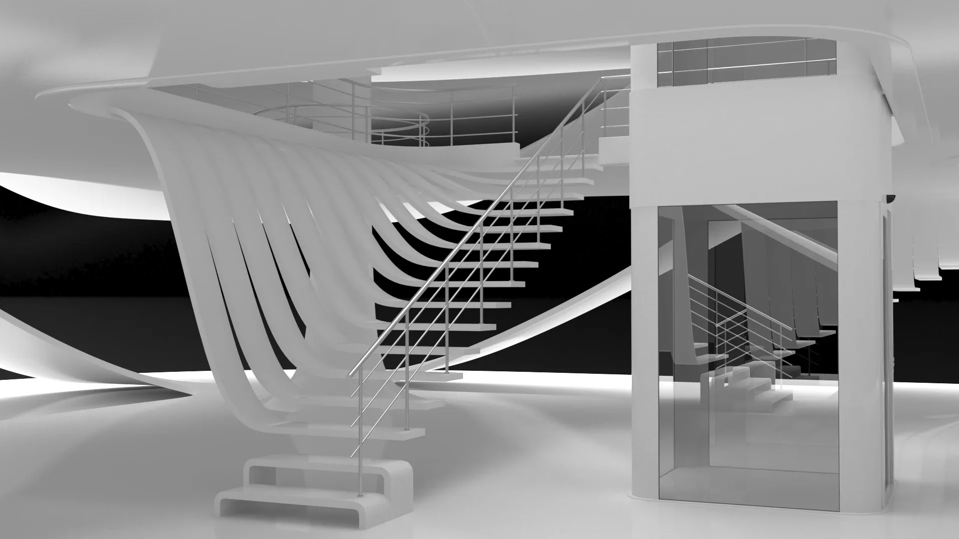 Futuristic Architecture - Parametric Sci-Fi Exhibition Center / Pavilion