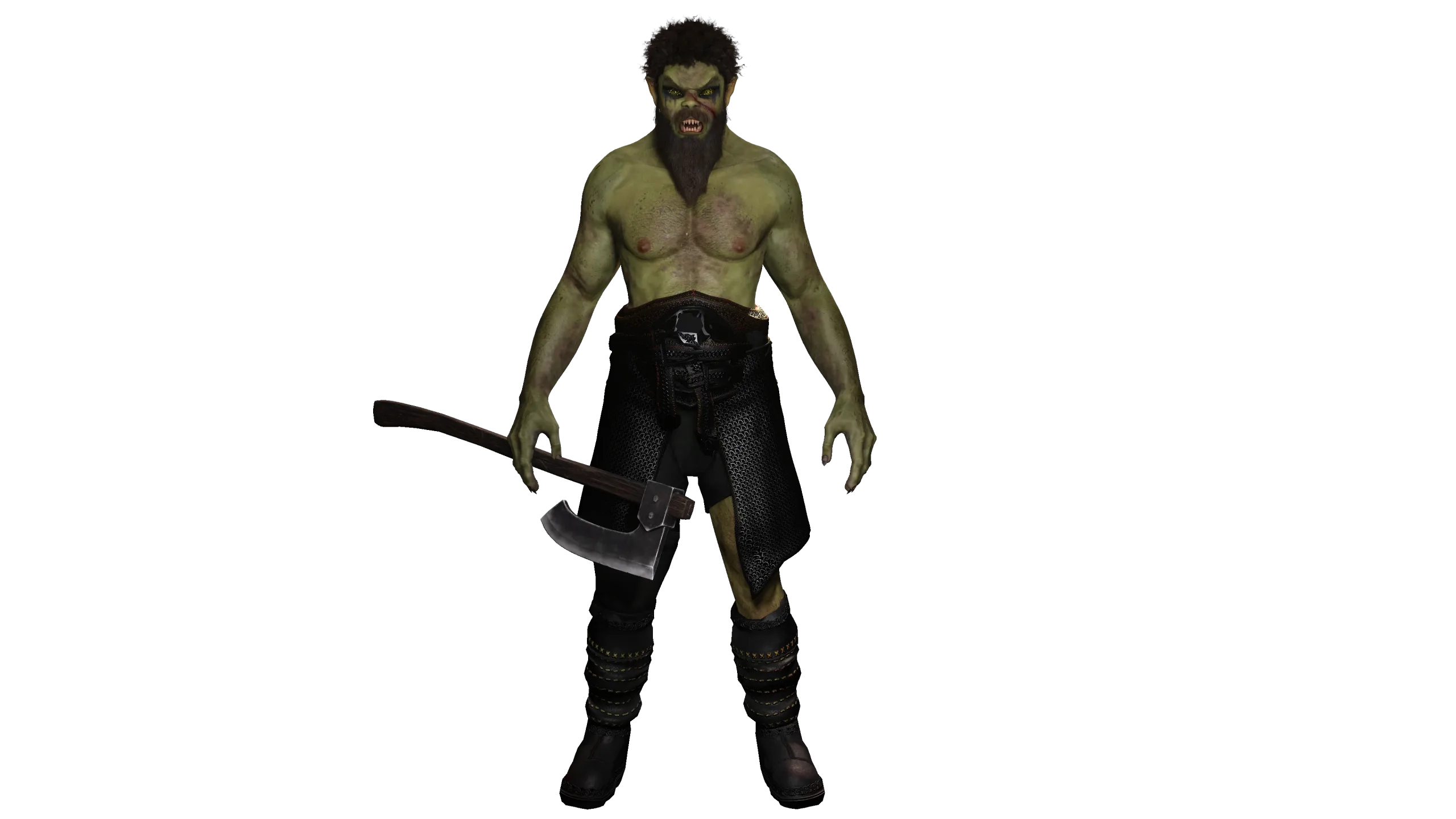 AAA 3D MODEL FANTASY CHARACTER -THE MALE ORC 01 MONSTER CREATURE