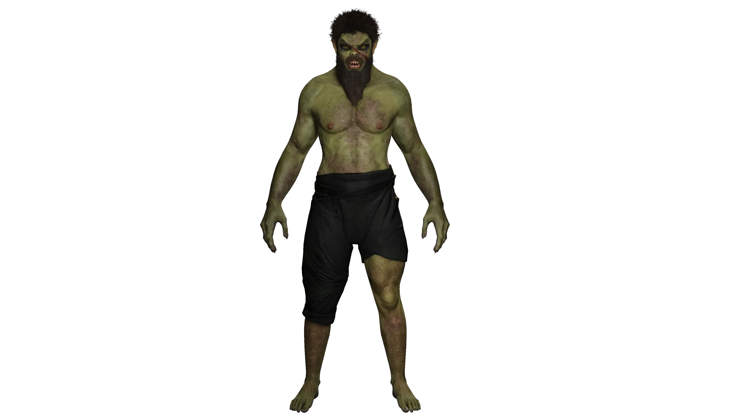 AAA 3D MODEL FANTASY CHARACTER -THE MALE ORC 01 MONSTER CREATURE