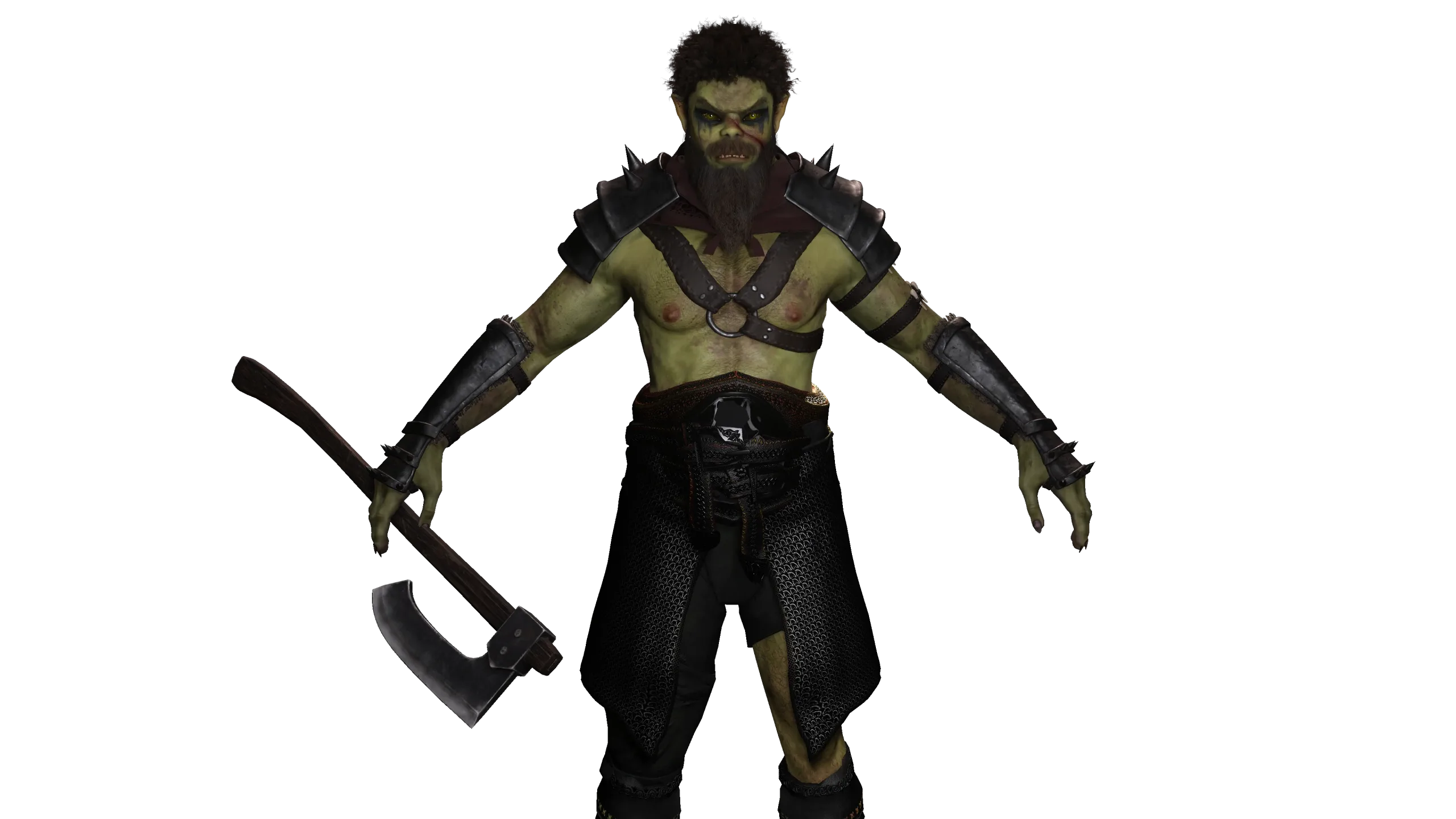 AAA 3D MODEL FANTASY CHARACTER -THE MALE ORC 01 MONSTER CREATURE