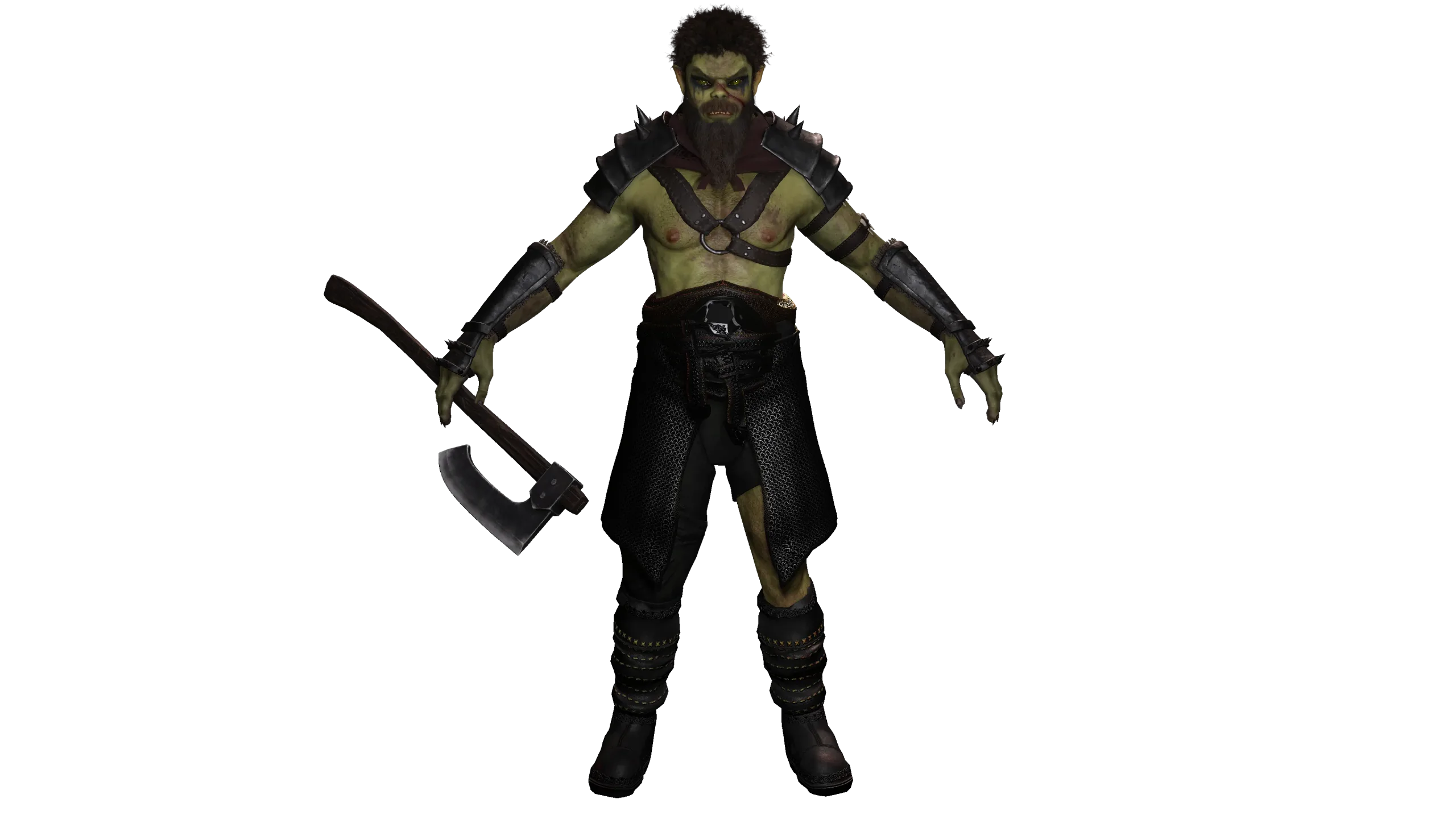 AAA 3D MODEL FANTASY CHARACTER -THE MALE ORC 01 MONSTER CREATURE