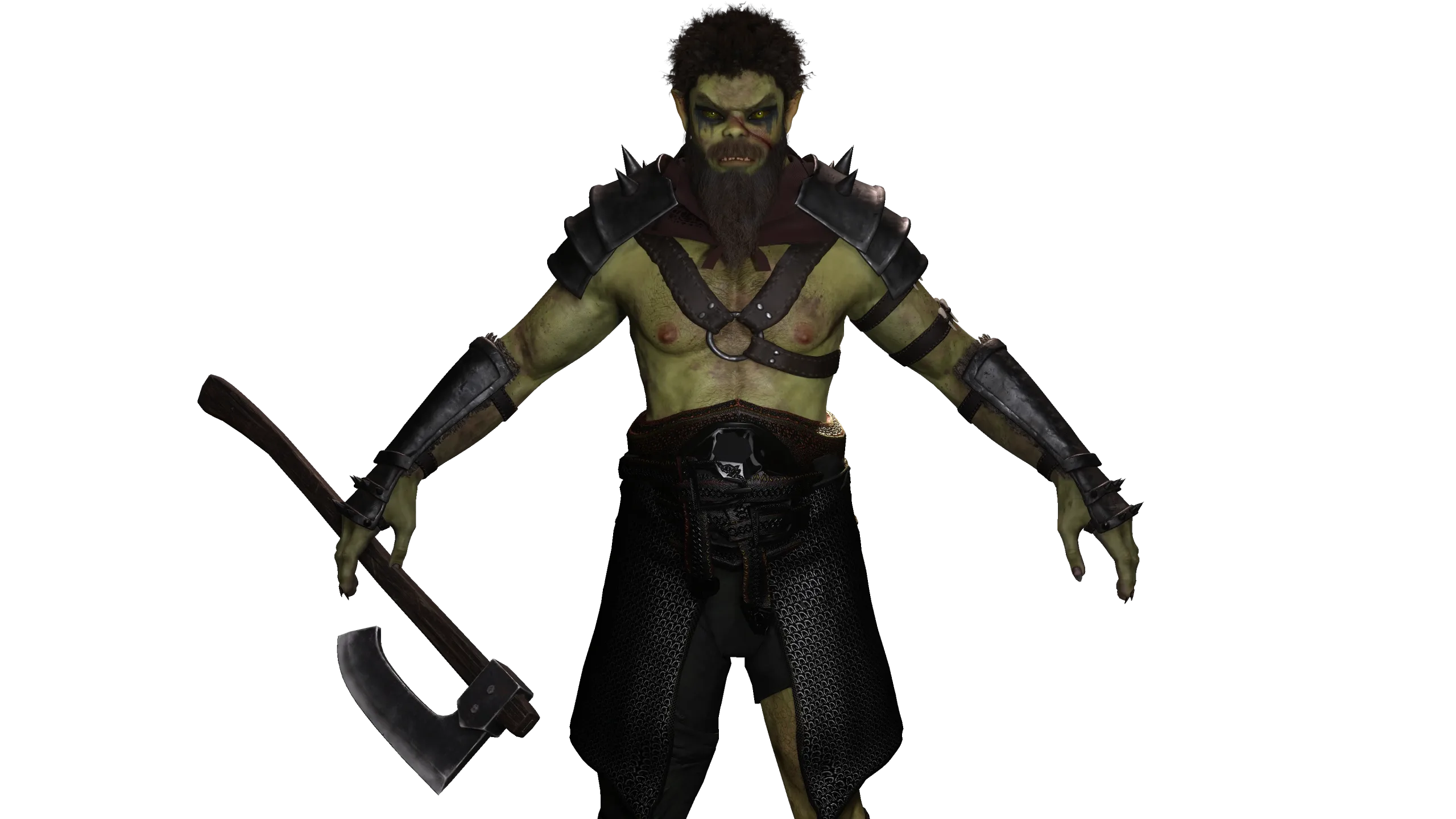 AAA 3D MODEL FANTASY CHARACTER -THE MALE ORC 01 MONSTER CREATURE