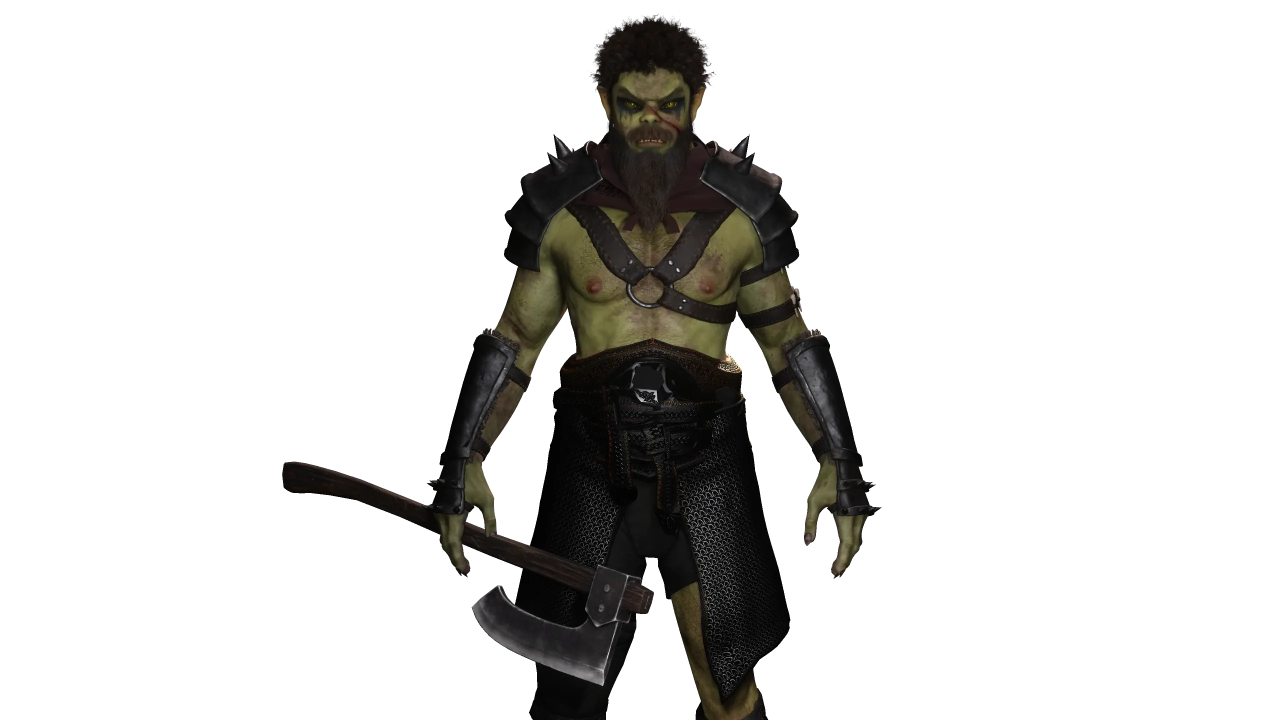 AAA 3D MODEL FANTASY CHARACTER -THE MALE ORC 01 MONSTER CREATURE