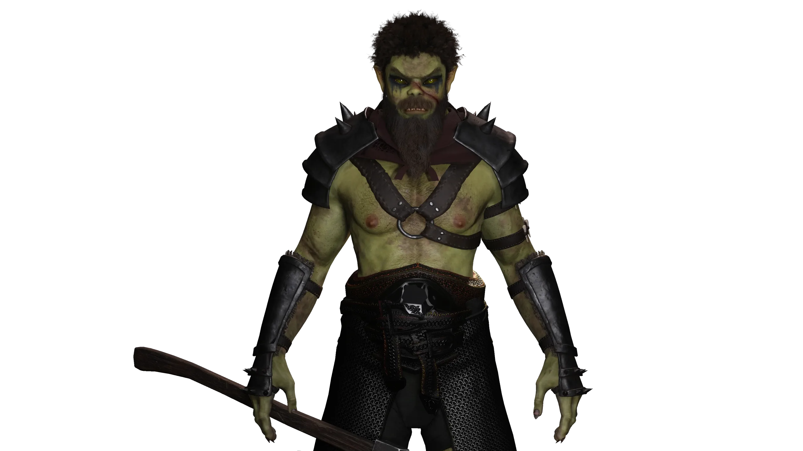 AAA 3D MODEL FANTASY CHARACTER -THE MALE ORC 01 MONSTER CREATURE