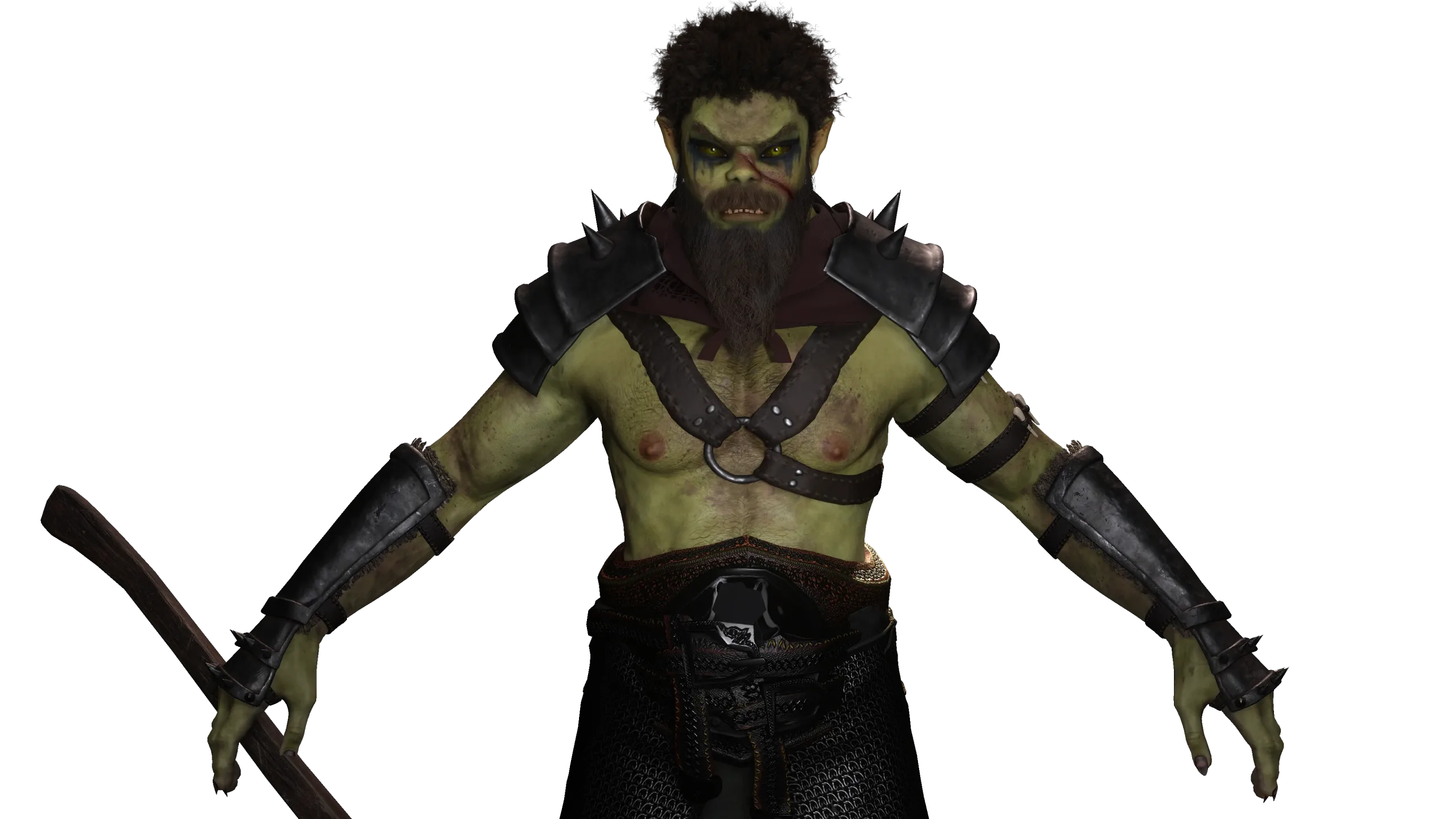 AAA 3D MODEL FANTASY CHARACTER -THE MALE ORC 01 MONSTER CREATURE