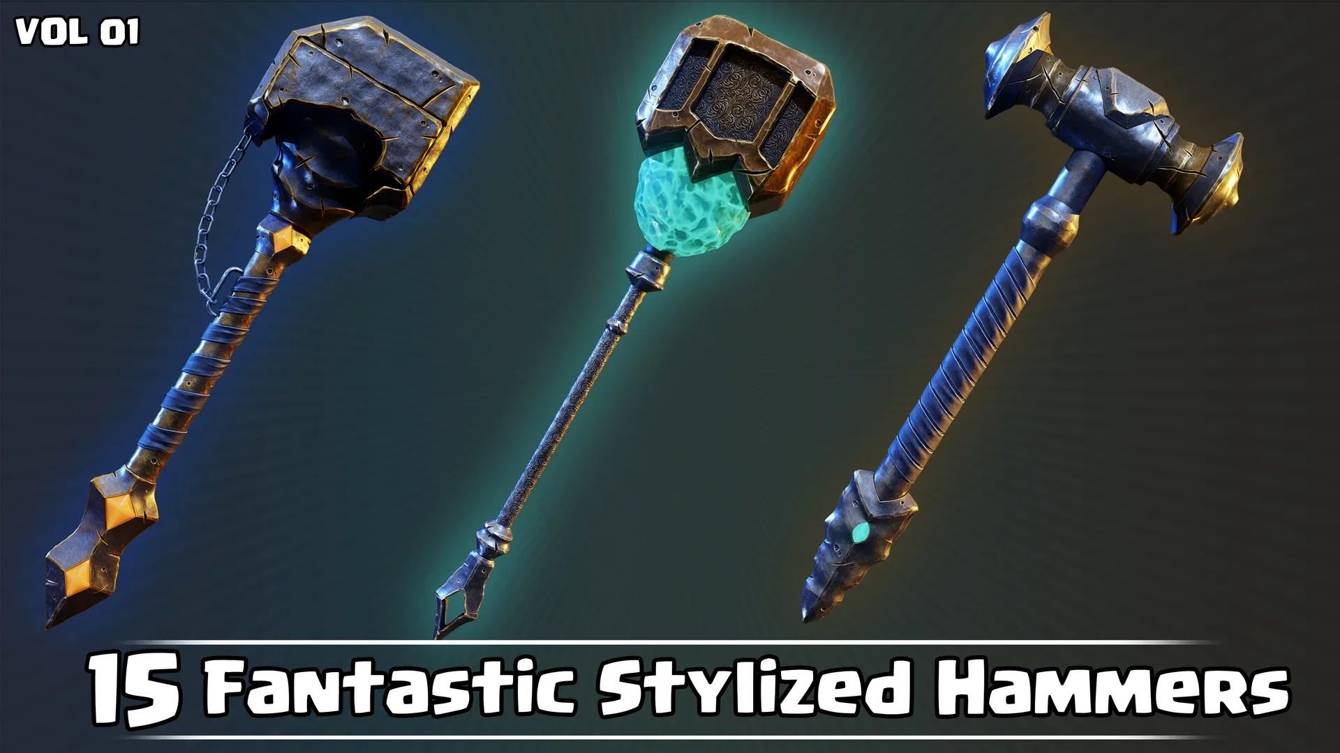 15 Fantastic Stylized Hammers Game Ready VOL01