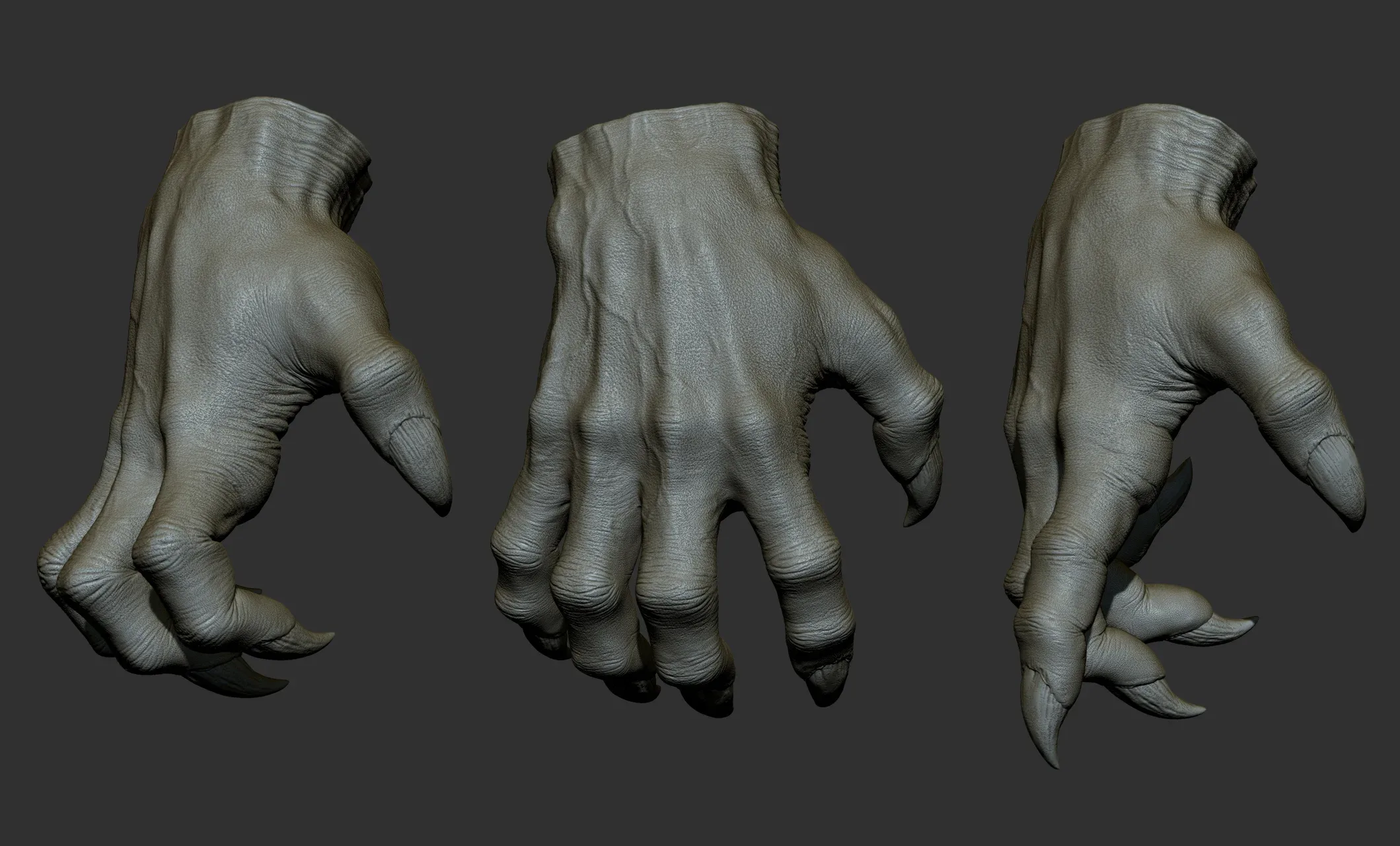 3 Creature hand poses