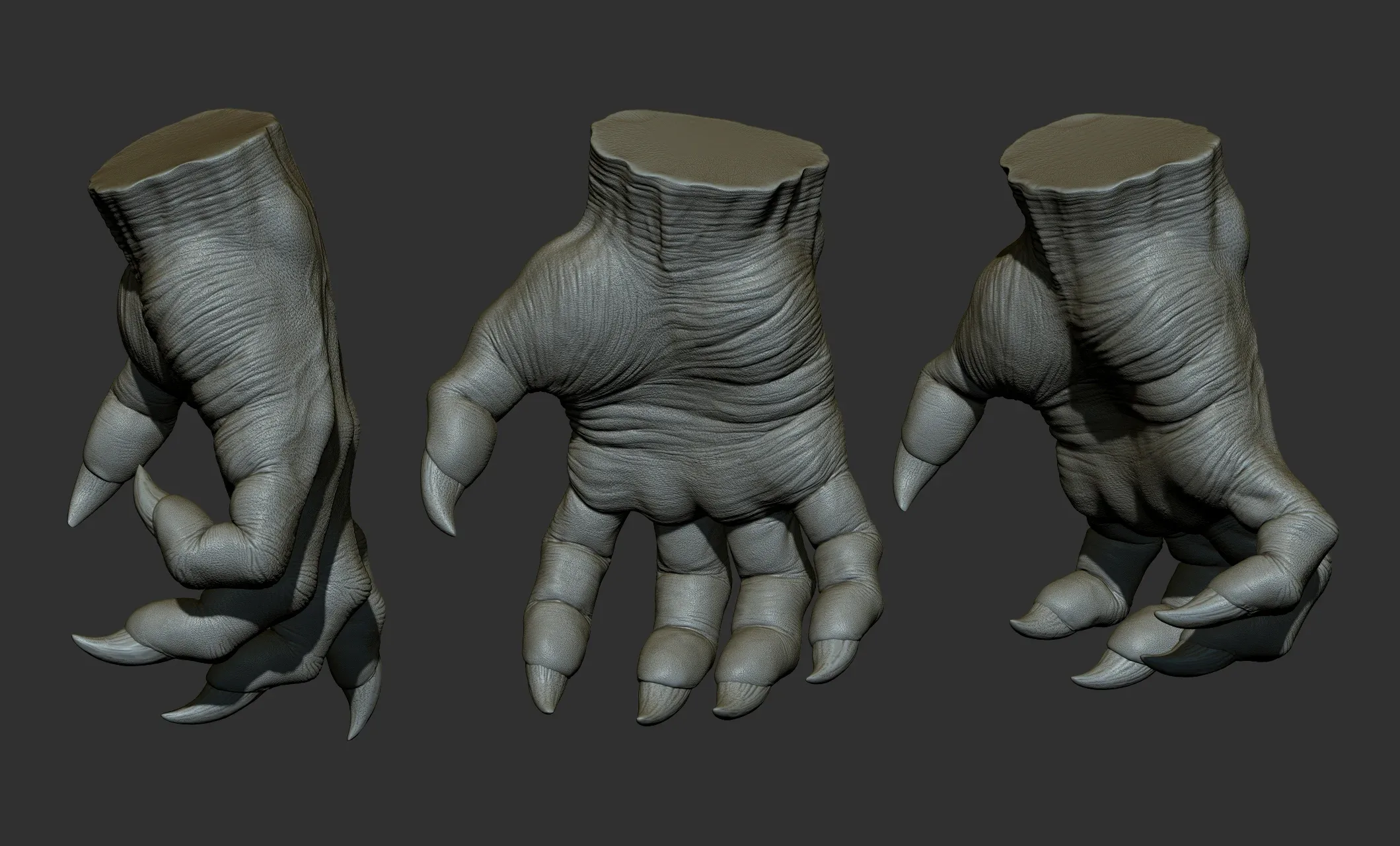 3 Creature hand poses