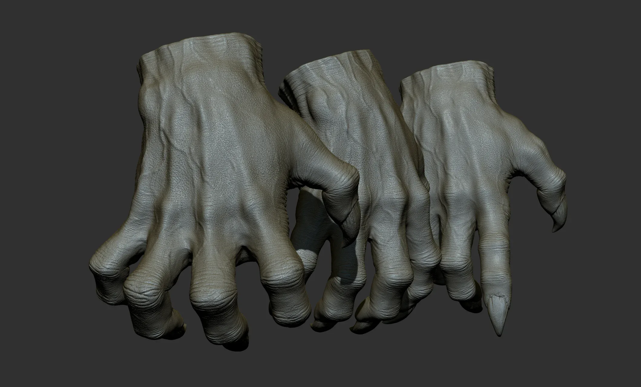 3 Creature hand poses