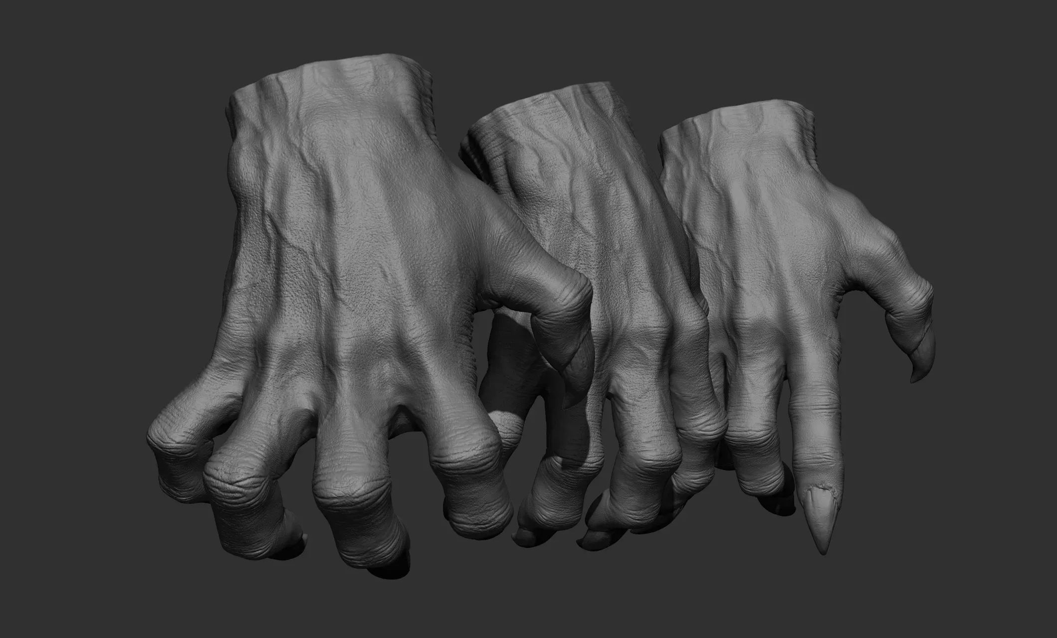3 Creature hand poses
