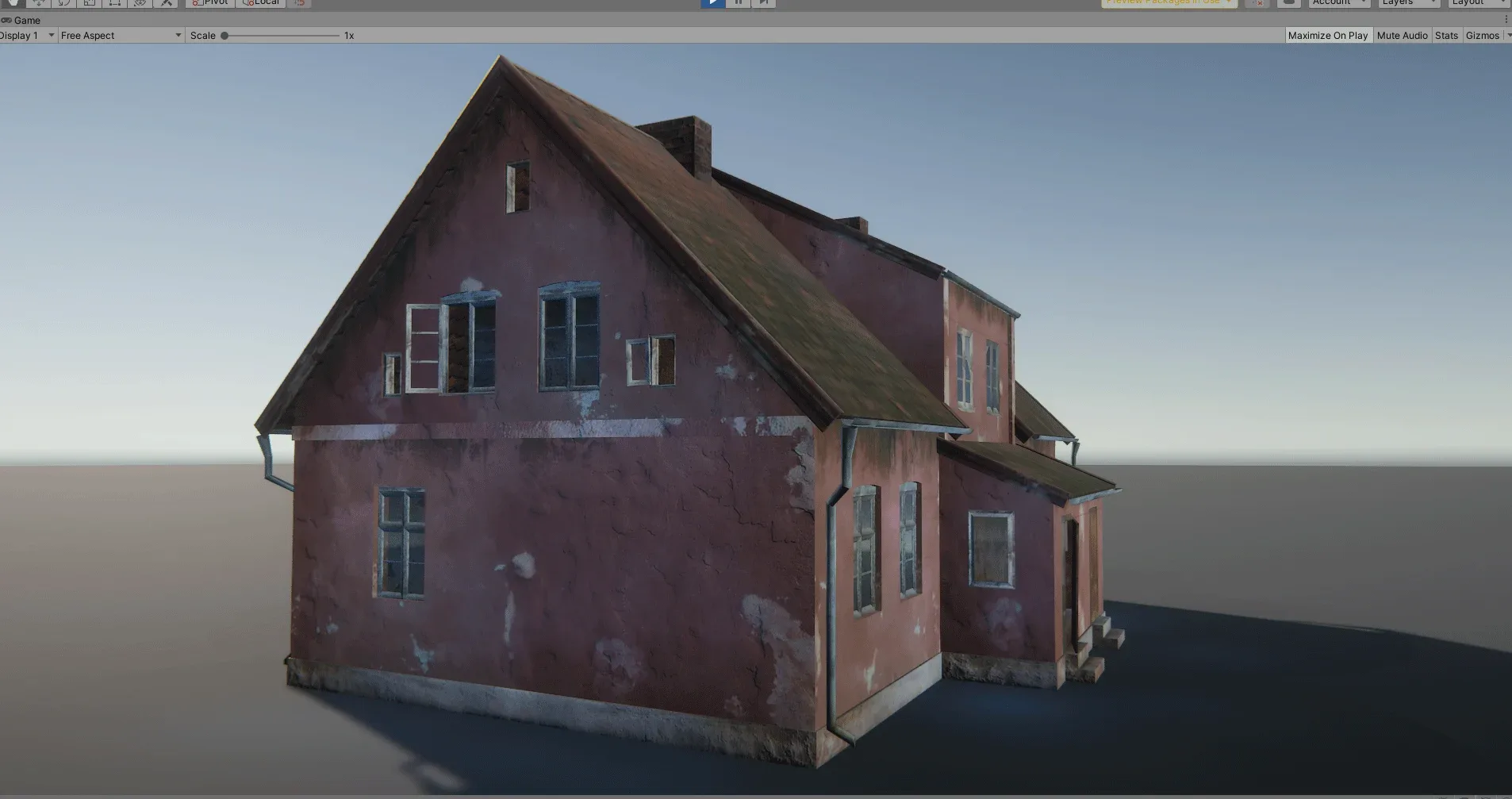 East Europe Rural House Low Poly