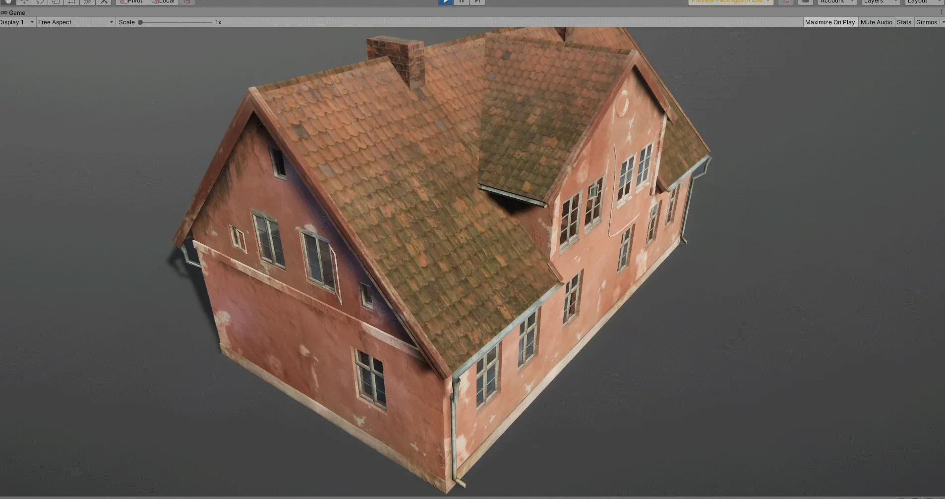 East Europe Rural House Low Poly