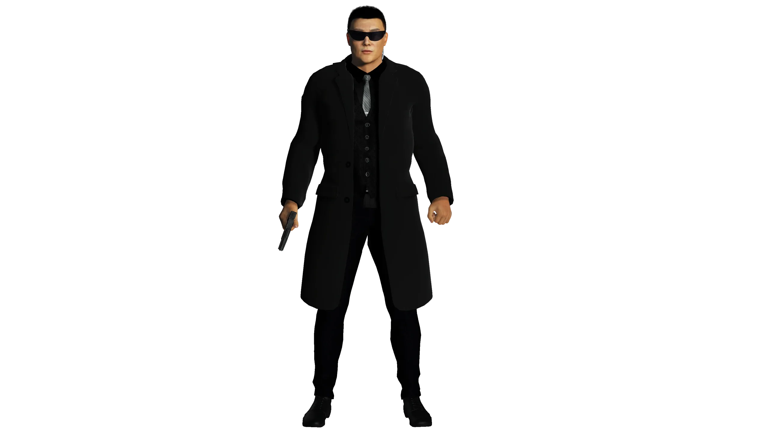 3D REALISTIC HUMAN RIGGED CHARACTER - ASIAN BODYGUARD MAN