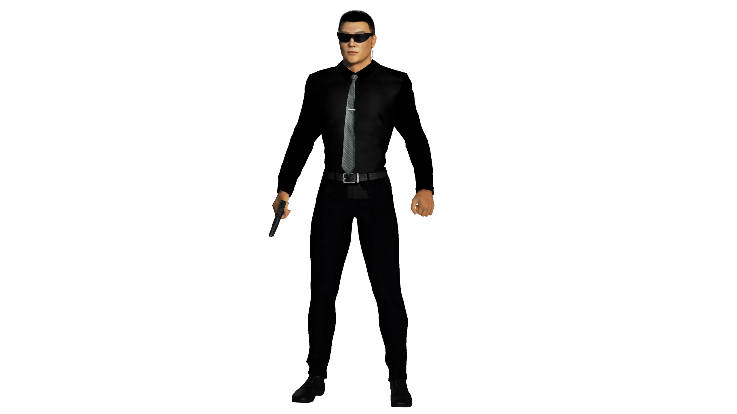 3D REALISTIC HUMAN RIGGED CHARACTER - ASIAN BODYGUARD MAN