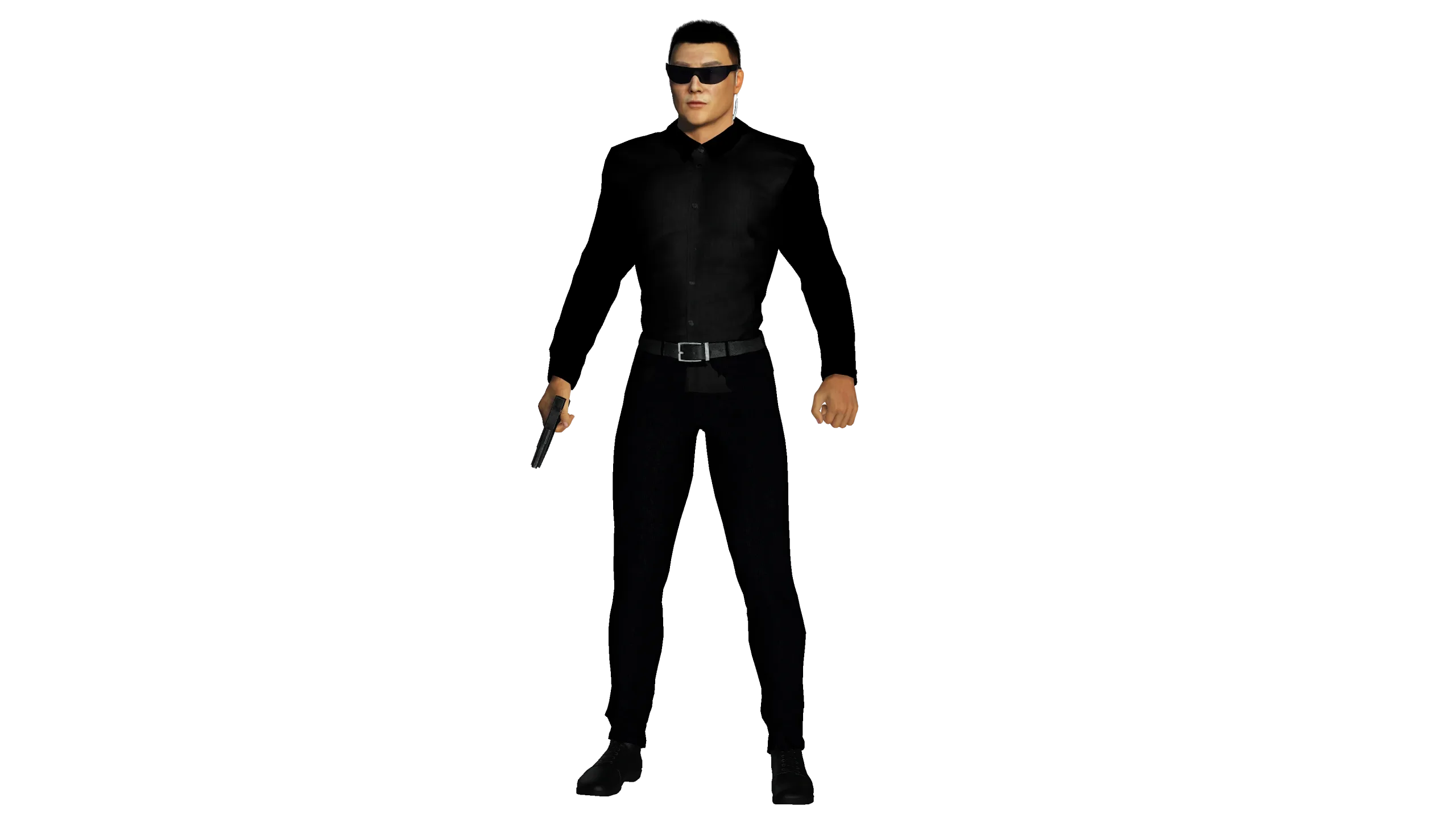 3D REALISTIC HUMAN RIGGED CHARACTER - ASIAN BODYGUARD MAN