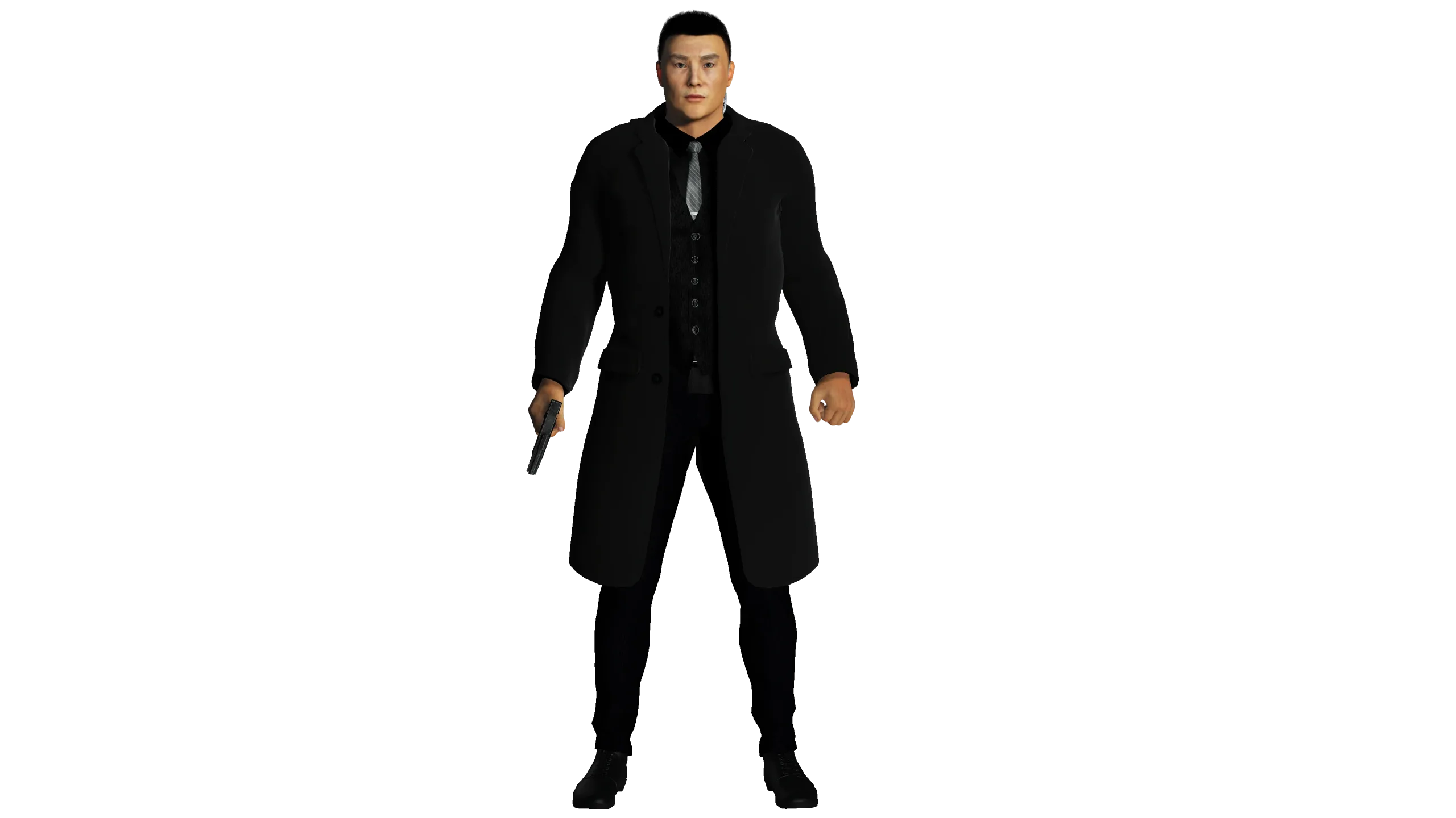 3D REALISTIC HUMAN RIGGED CHARACTER - ASIAN BODYGUARD MAN