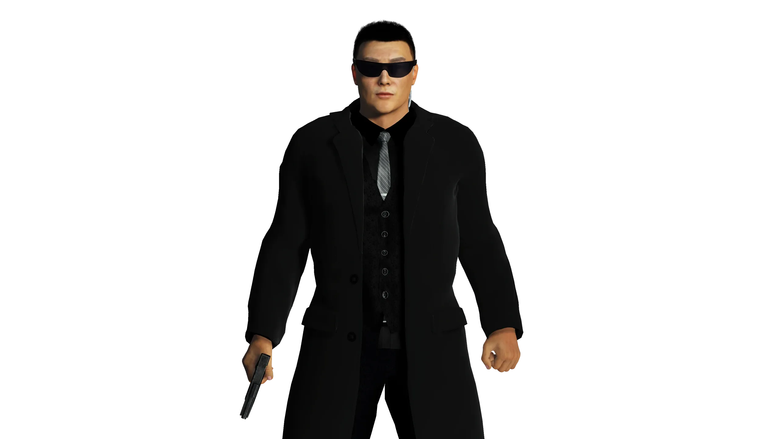 3D REALISTIC HUMAN RIGGED CHARACTER - ASIAN BODYGUARD MAN