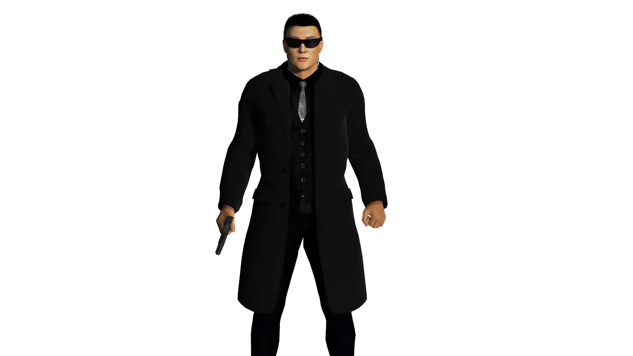 3D REALISTIC HUMAN RIGGED CHARACTER - ASIAN BODYGUARD MAN