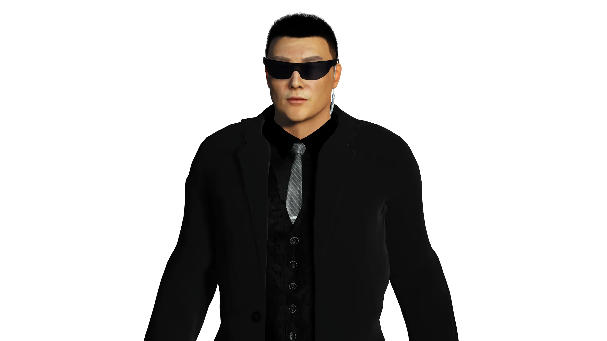 3D REALISTIC HUMAN RIGGED CHARACTER - ASIAN BODYGUARD MAN