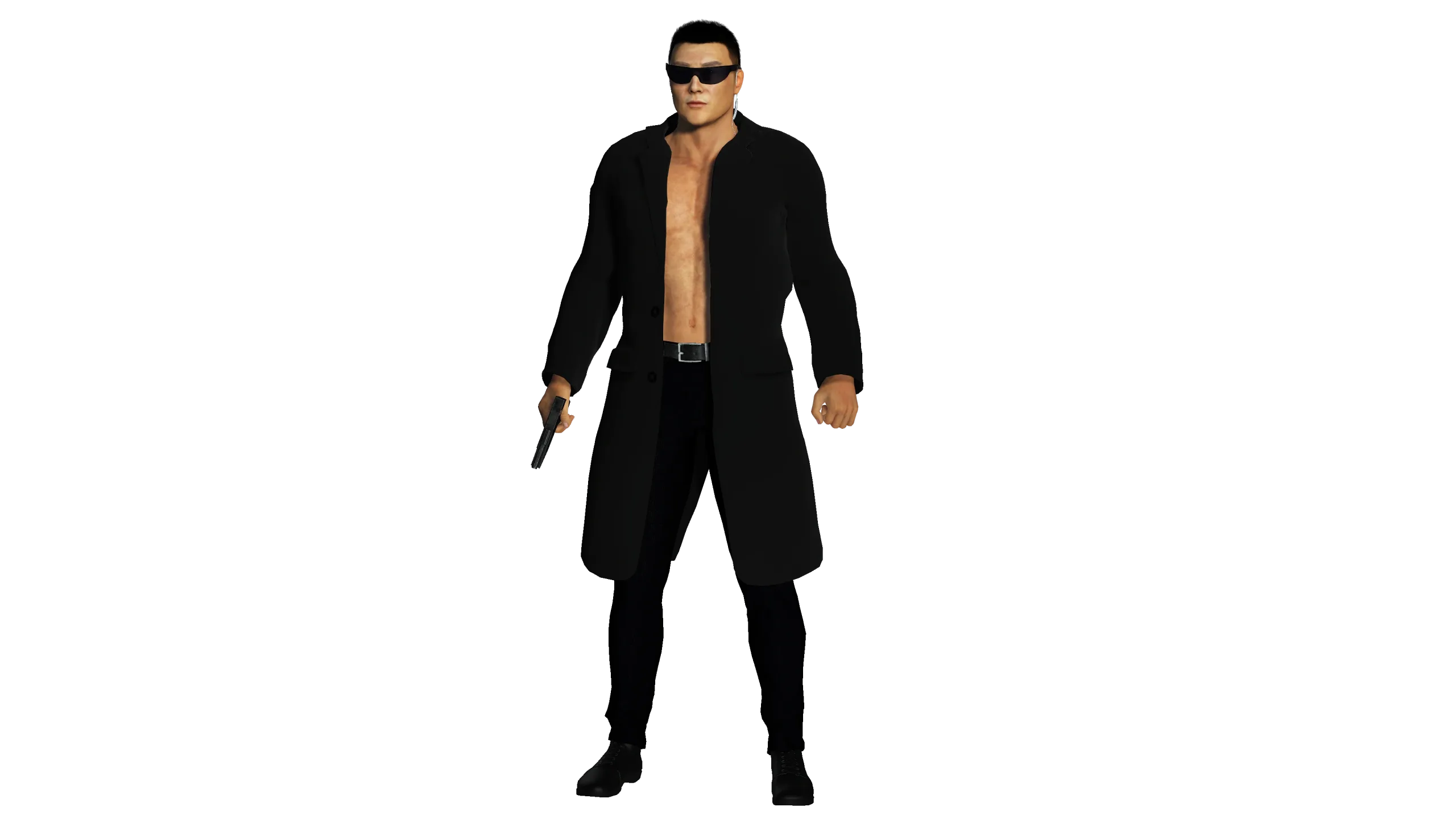 3D REALISTIC HUMAN RIGGED CHARACTER - ASIAN BODYGUARD MAN