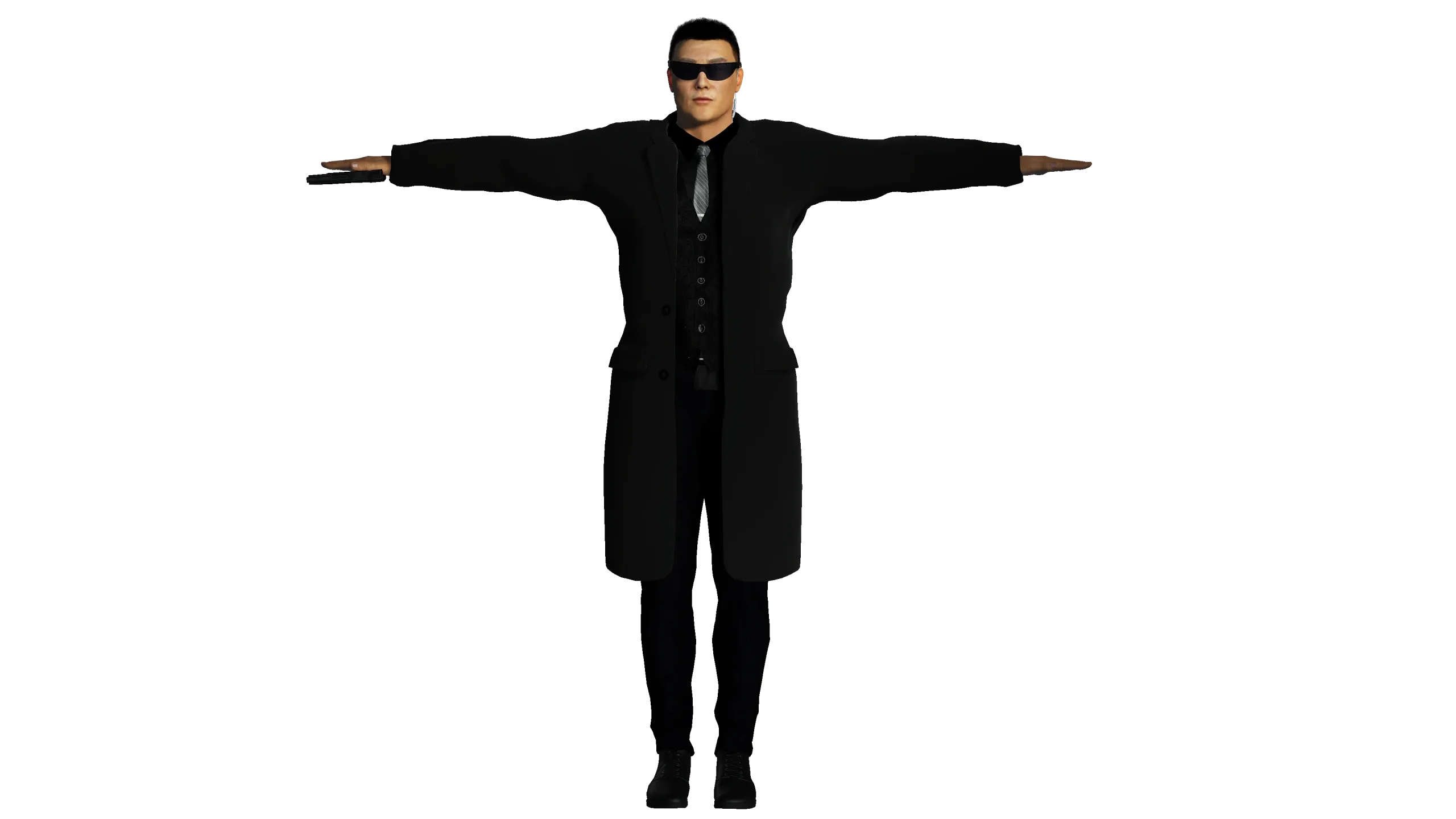 3D REALISTIC HUMAN RIGGED CHARACTER - ASIAN BODYGUARD MAN