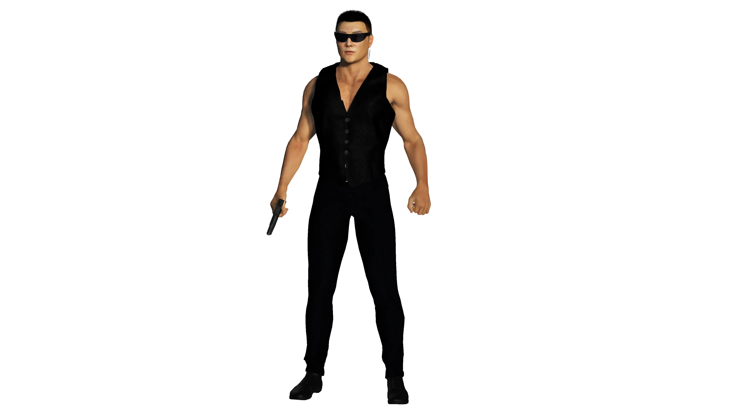 3D REALISTIC HUMAN RIGGED CHARACTER - ASIAN BODYGUARD MAN