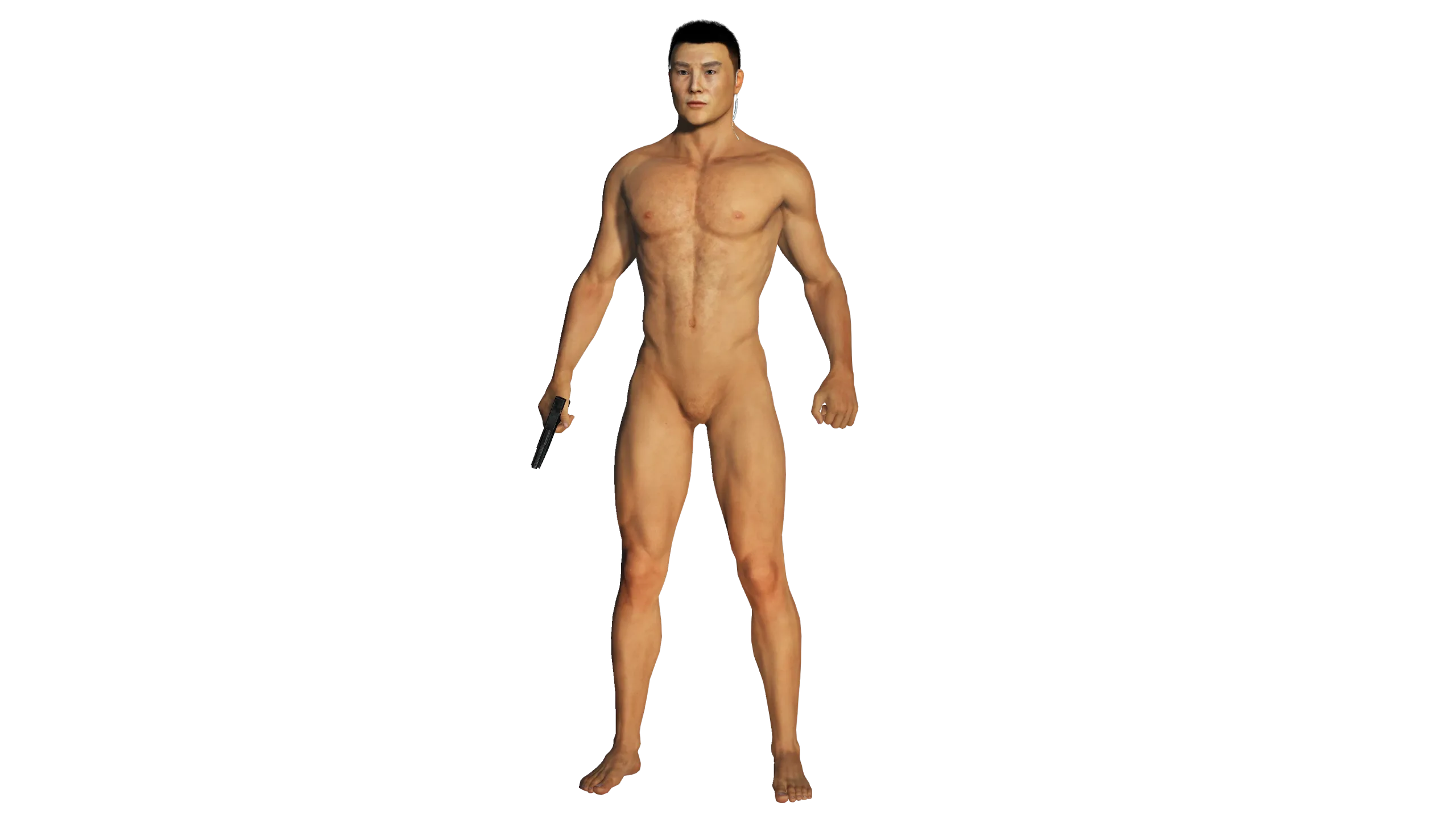 3D REALISTIC HUMAN RIGGED CHARACTER - ASIAN BODYGUARD MAN