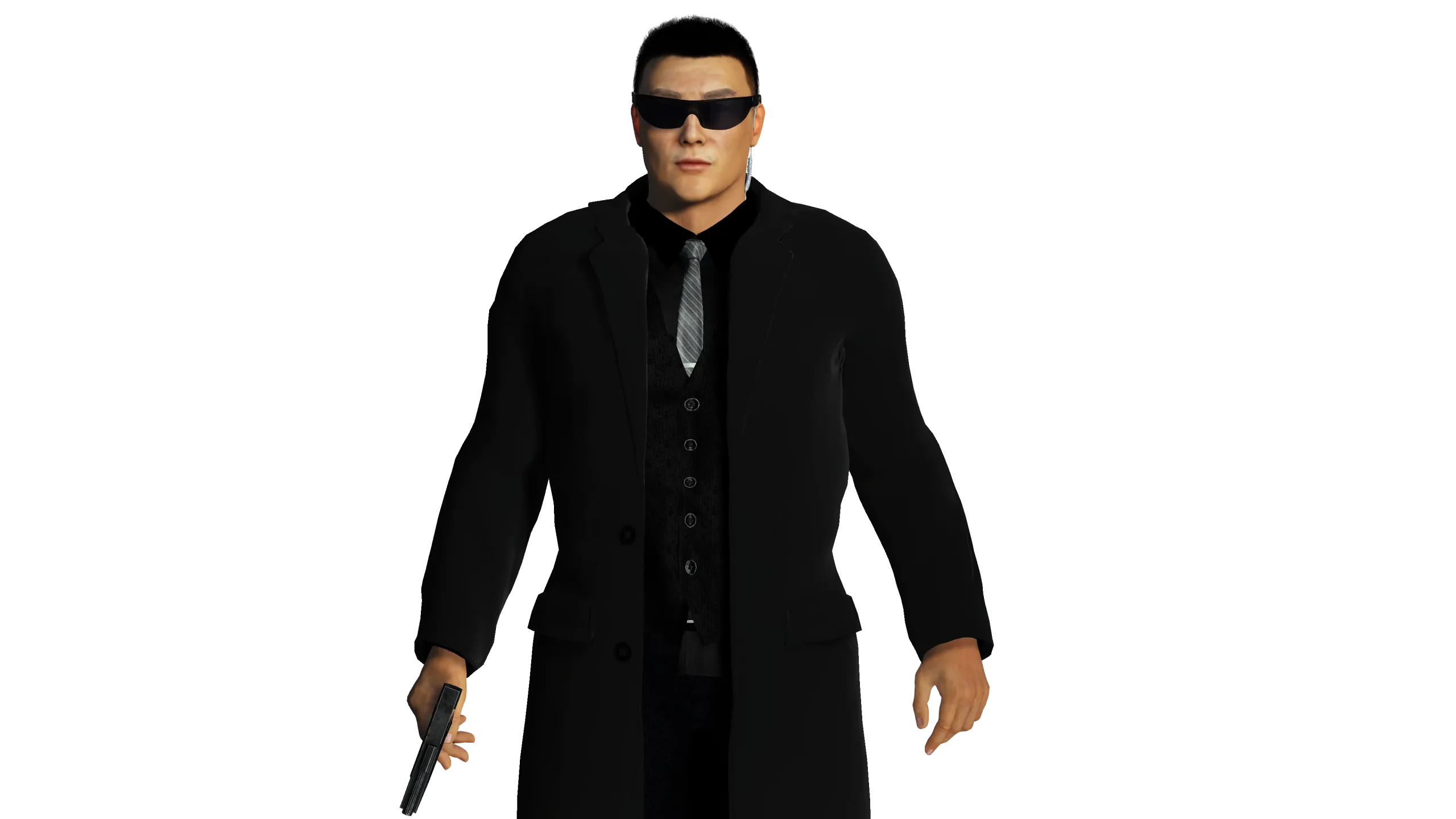 3D REALISTIC HUMAN RIGGED CHARACTER - ASIAN BODYGUARD MAN