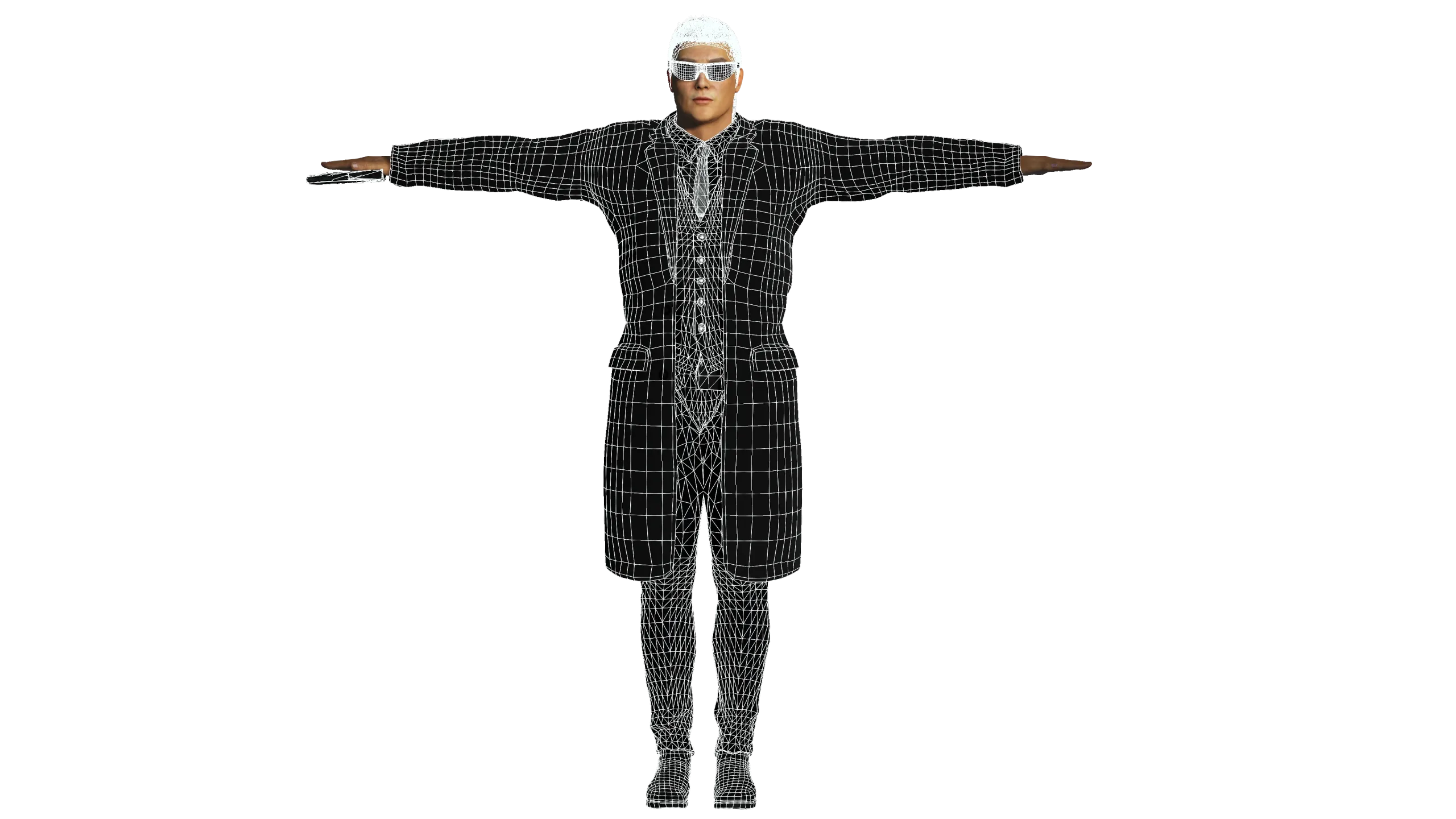 3D REALISTIC HUMAN RIGGED CHARACTER - ASIAN BODYGUARD MAN