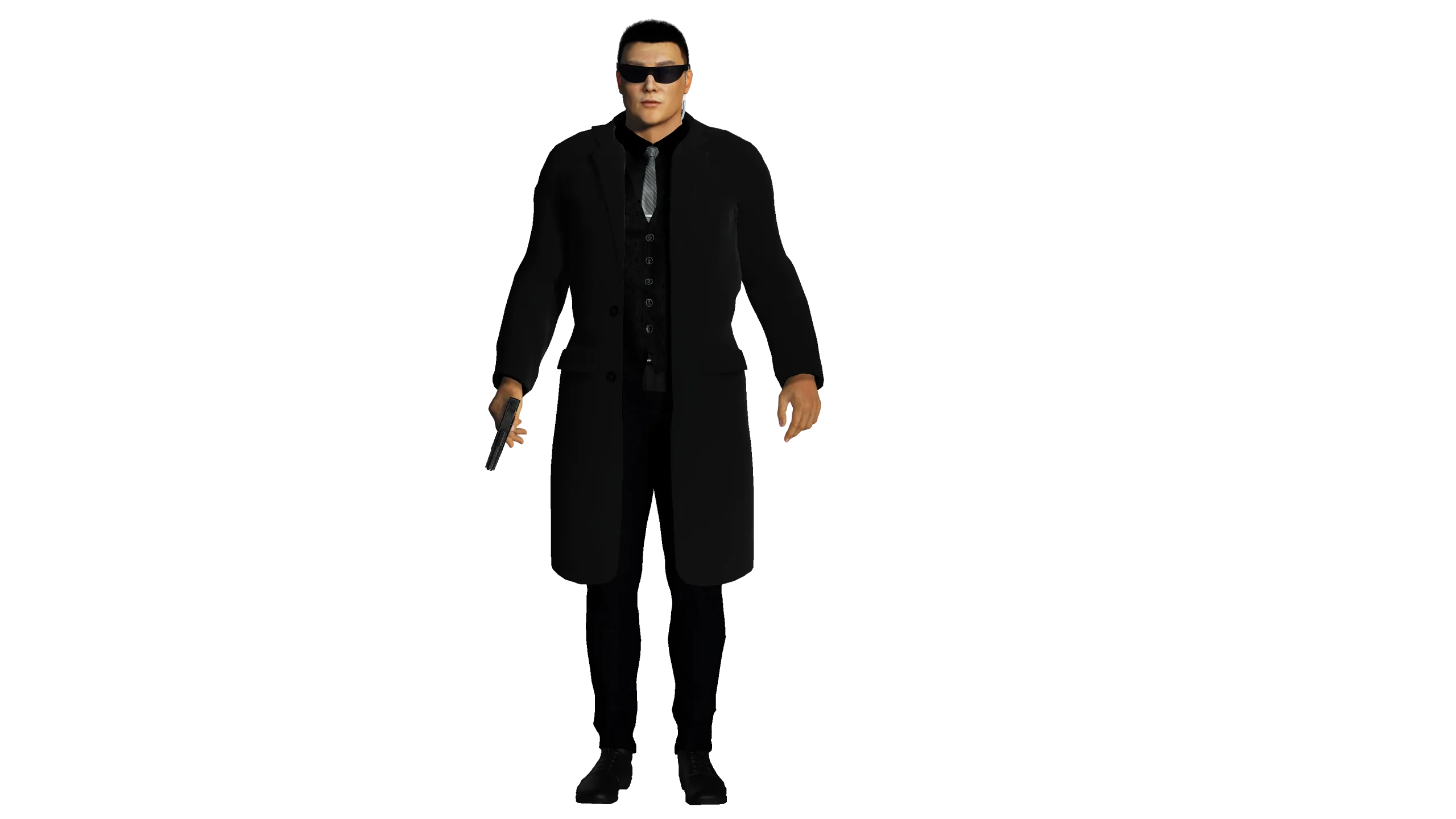 3D REALISTIC HUMAN RIGGED CHARACTER - ASIAN BODYGUARD MAN