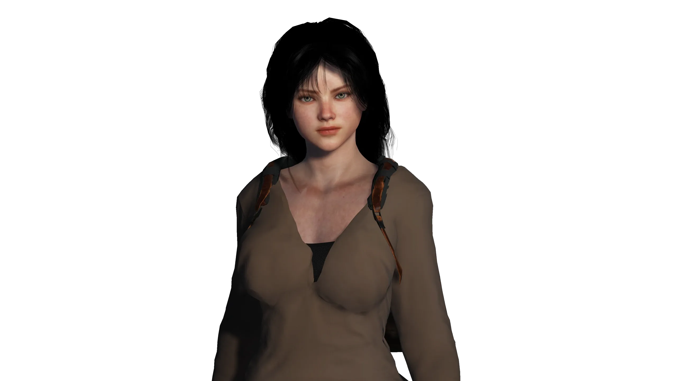 3D REALISTIC HUMAN RIGGED CHARACTER -BACKPACK GIRL-CASUAL OUTFIT