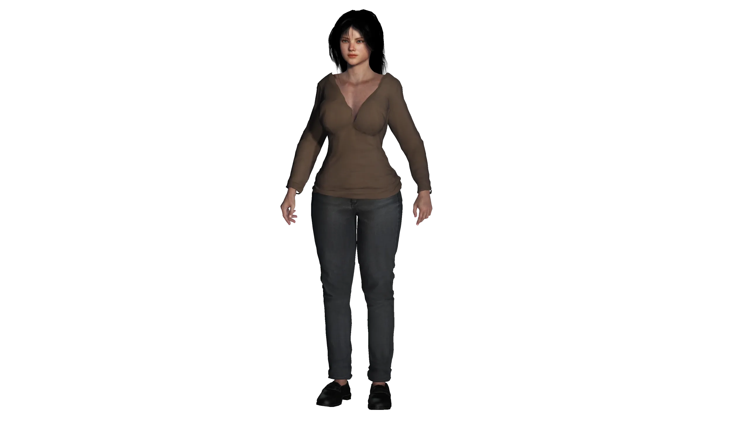 3D REALISTIC HUMAN RIGGED CHARACTER -BACKPACK GIRL-CASUAL OUTFIT