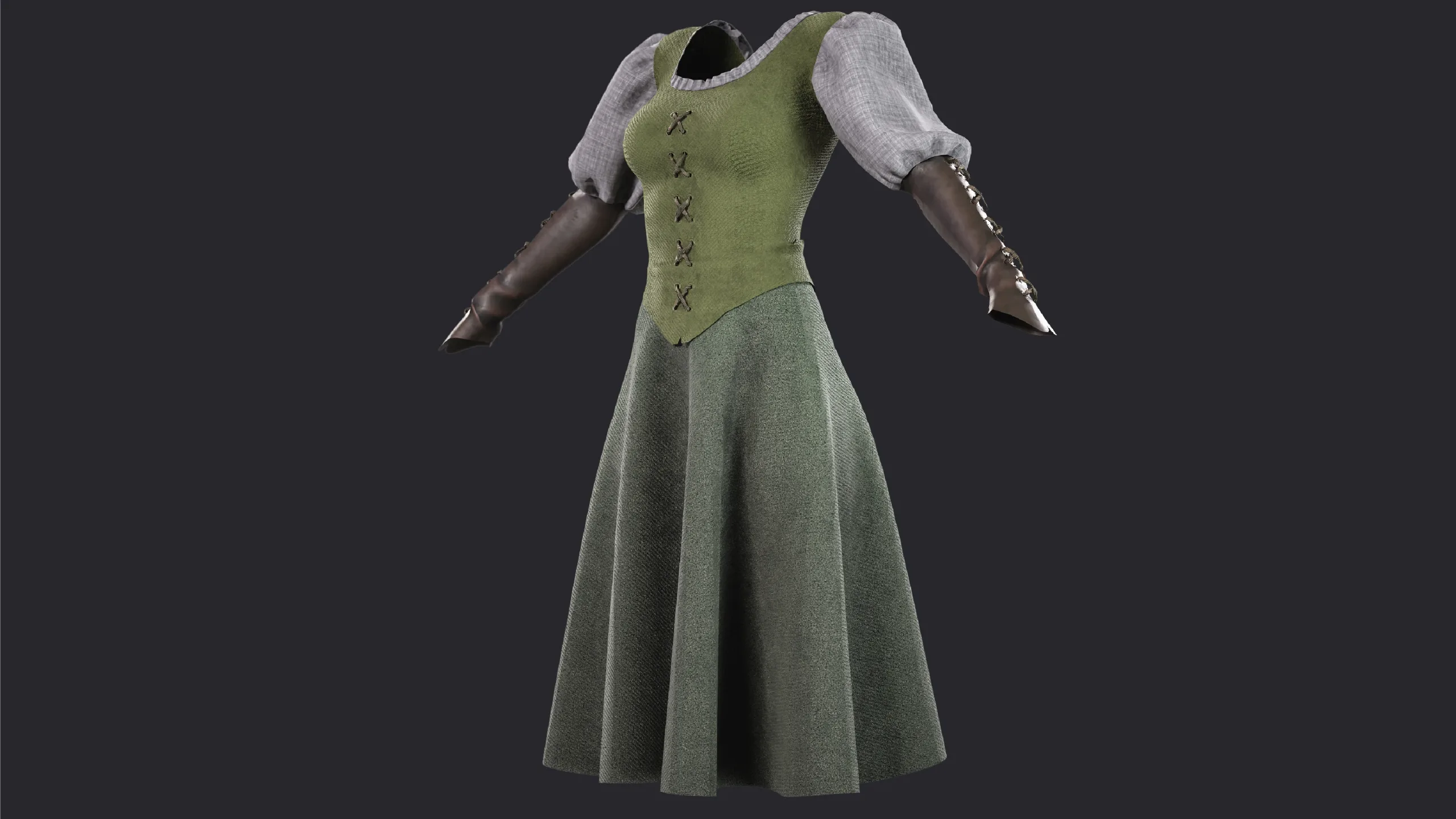 Female medieval character dress