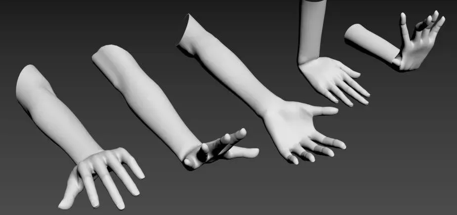 5 Unisex Hand Poses