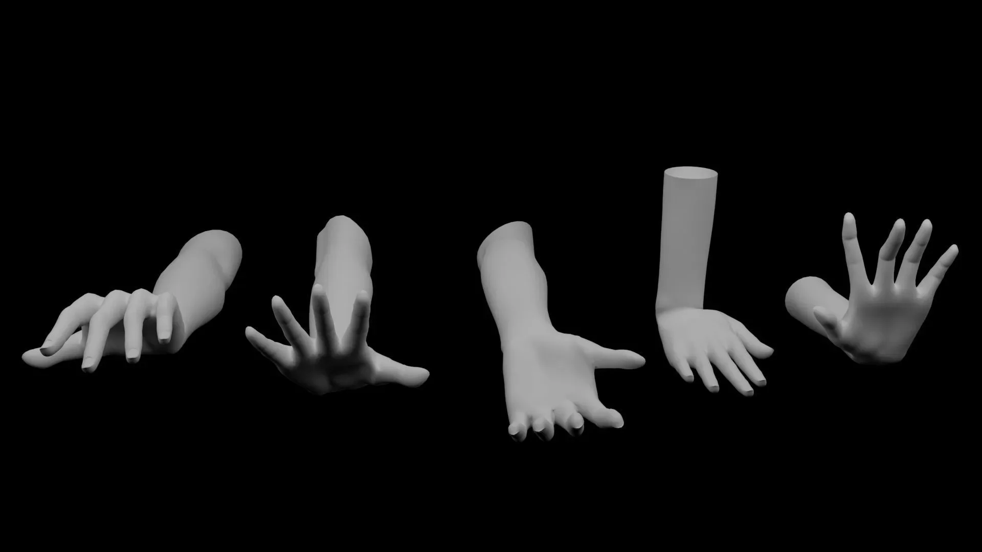 5 Unisex Hand Poses