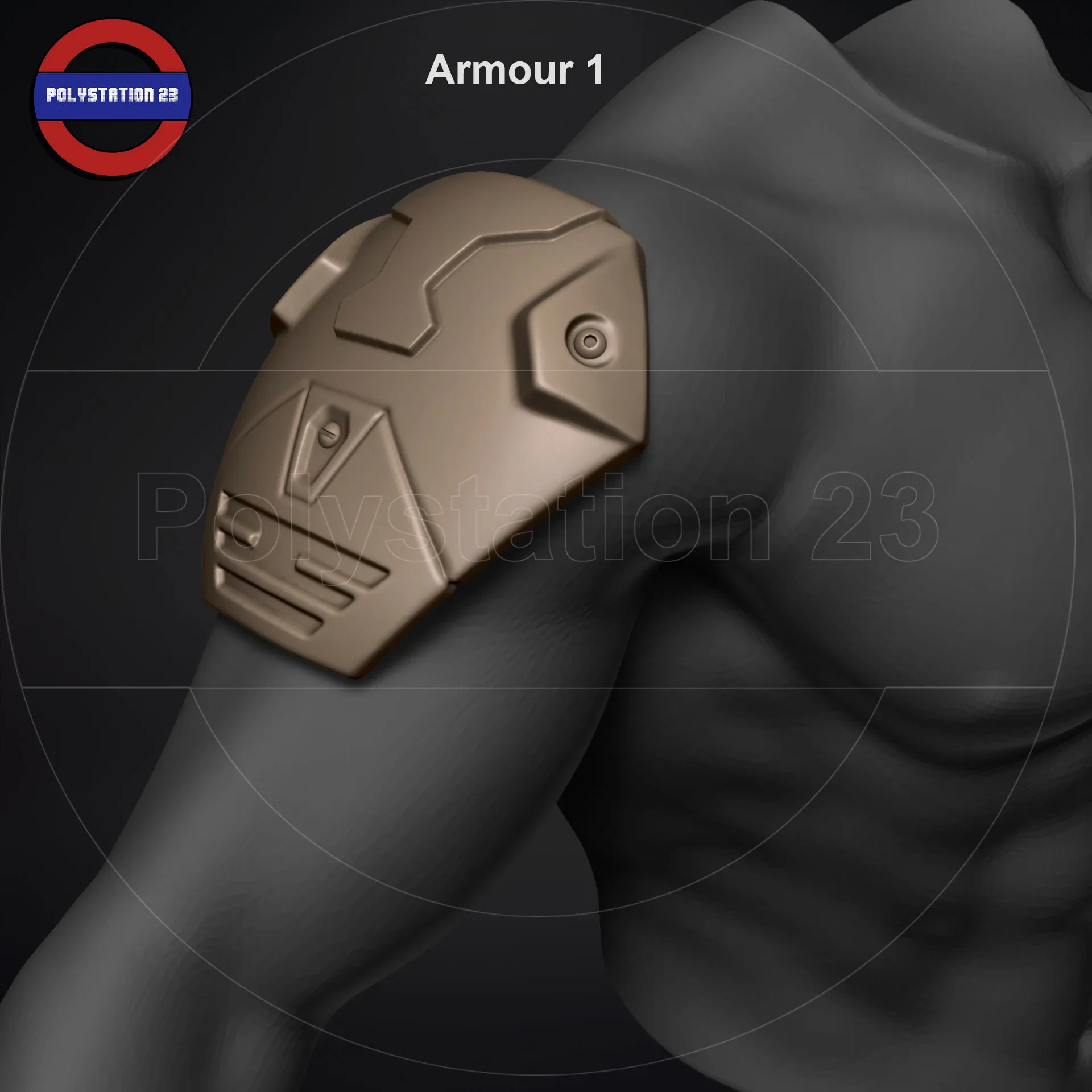 Sci fi shoulder armour kitbash v1 pack of 5