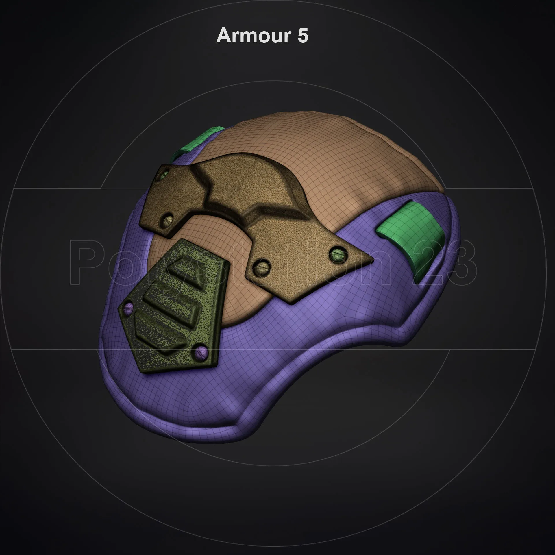 Sci fi shoulder armour kitbash v1 pack of 5