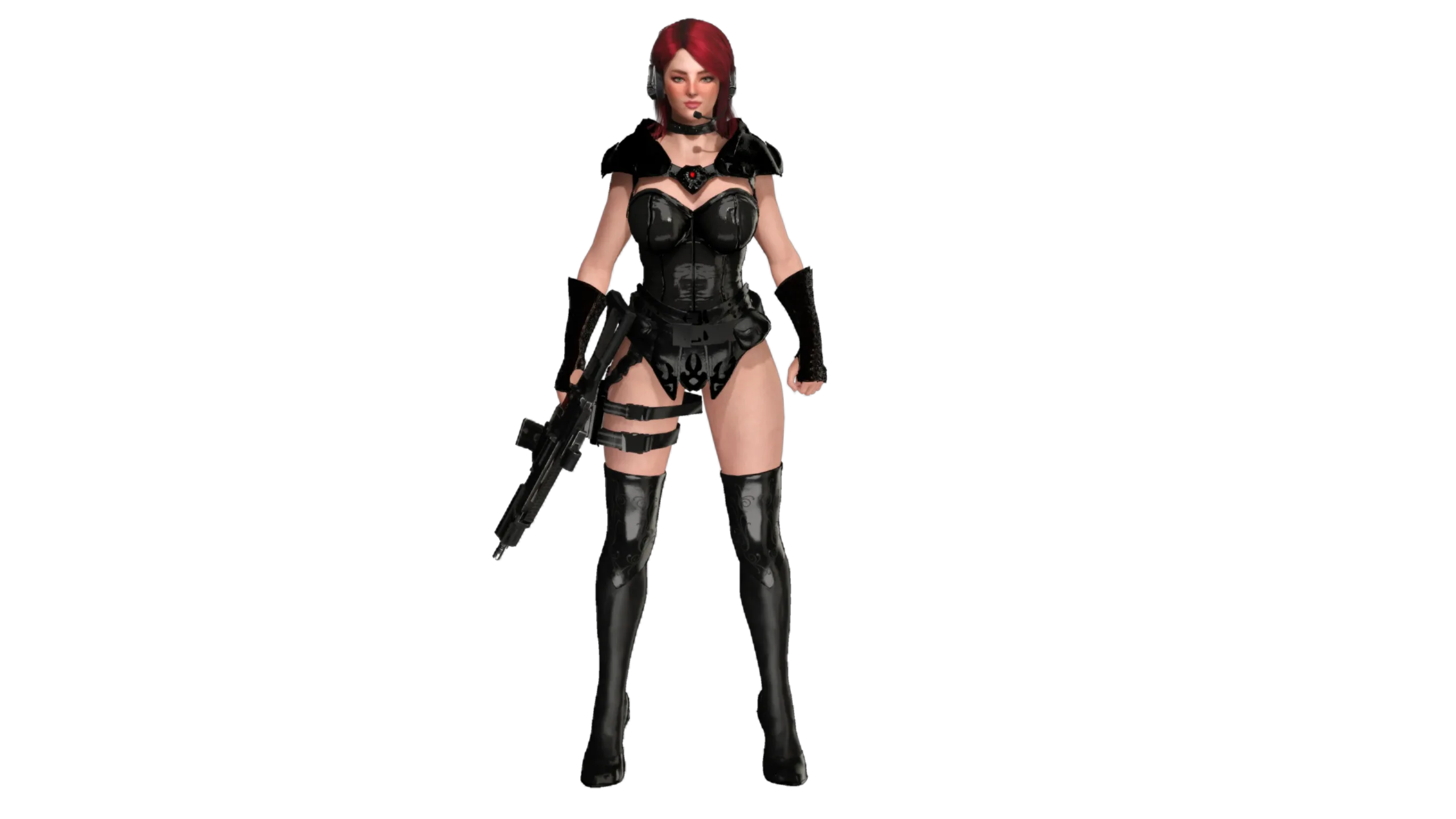 AAA 3D REALISTIC CHARACTER SEXY SNIPER - HUMAN RIG GAME READY