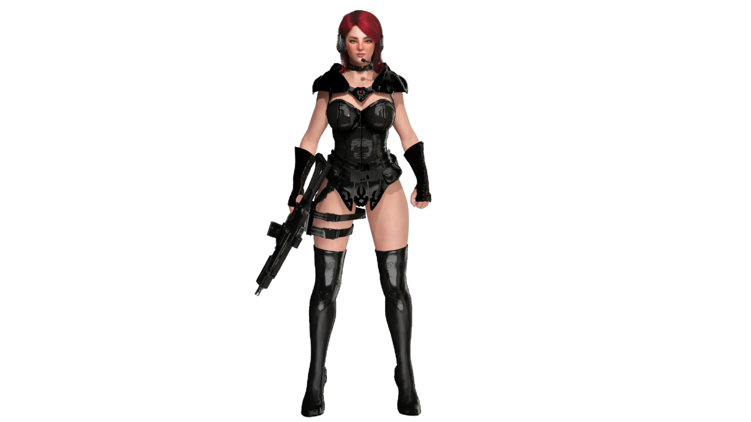 AAA 3D REALISTIC CHARACTER SEXY SNIPER - HUMAN RIG GAME READY