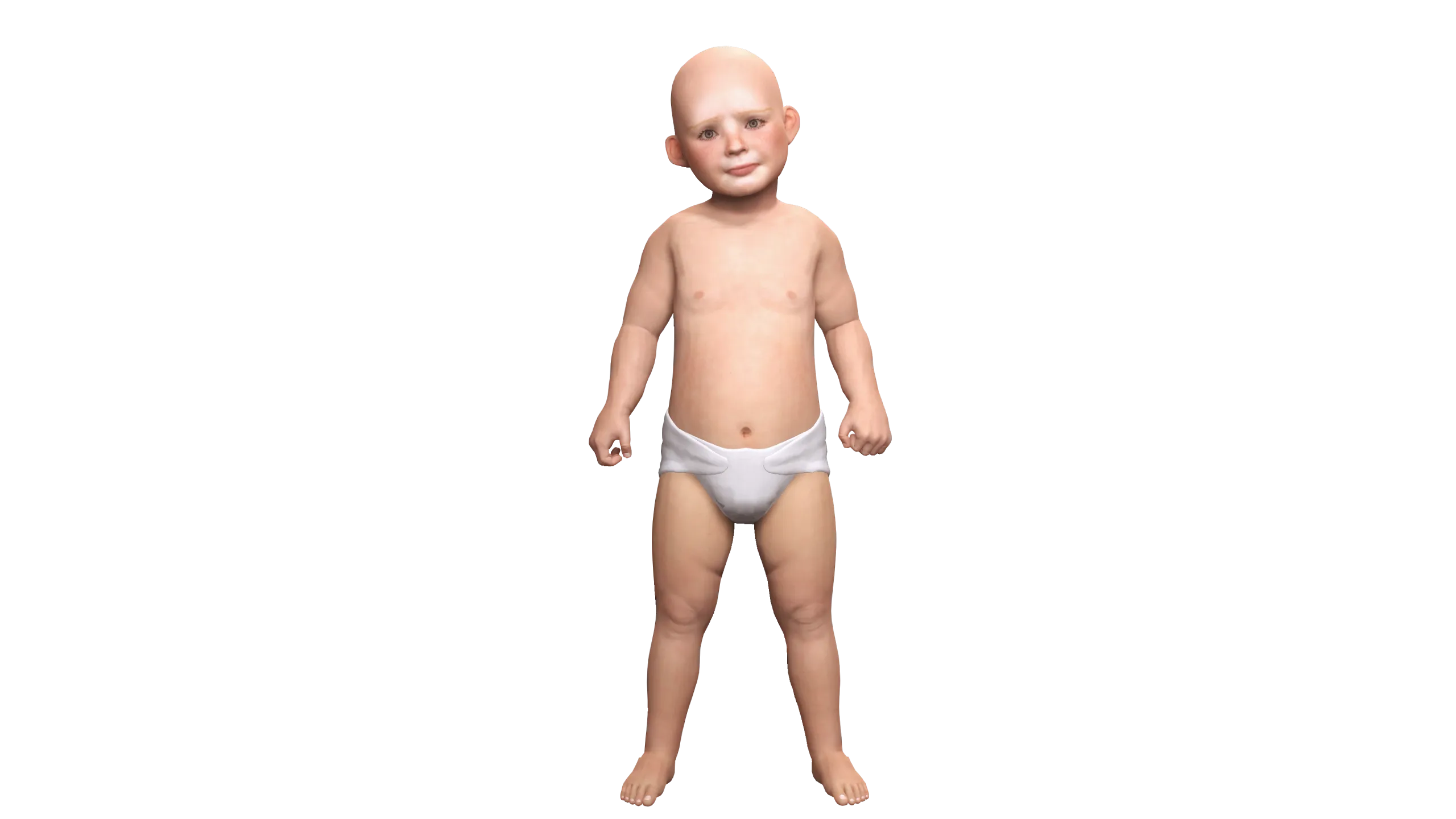 AAA 3D REALISTIC CHARACTER-EUROPEAN TODDLER or LITTLE GIRL 01