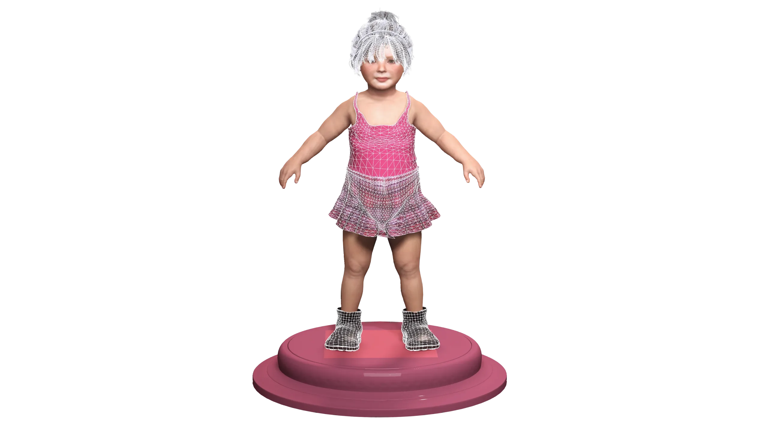 AAA 3D REALISTIC CHARACTER-EUROPEAN TODDLER or LITTLE GIRL 01