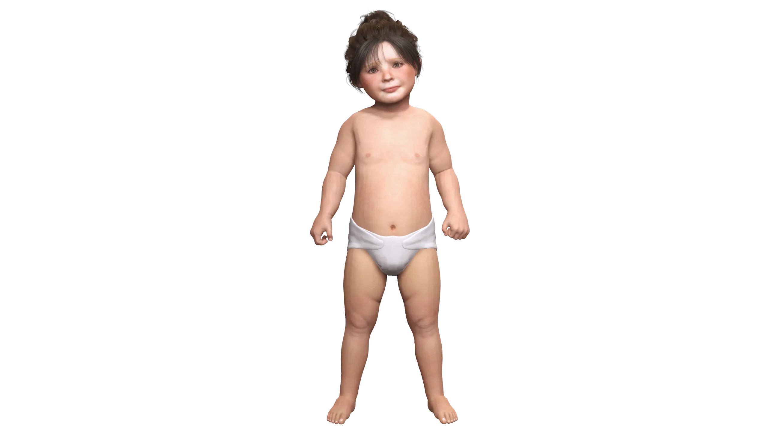 AAA 3D REALISTIC CHARACTER-EUROPEAN TODDLER or LITTLE GIRL 01