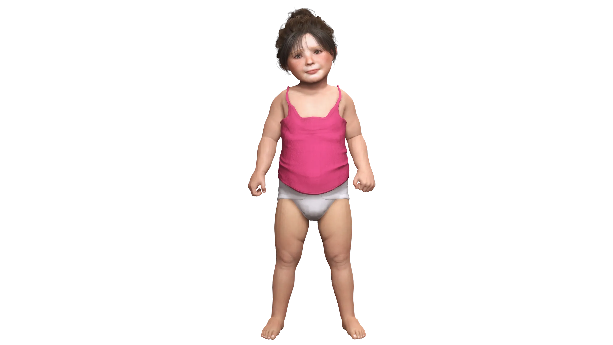 AAA 3D REALISTIC CHARACTER-EUROPEAN TODDLER or LITTLE GIRL 01