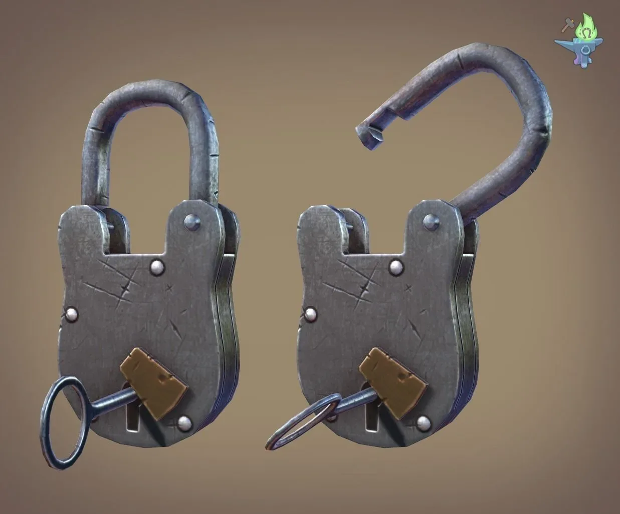 Medieval padlock