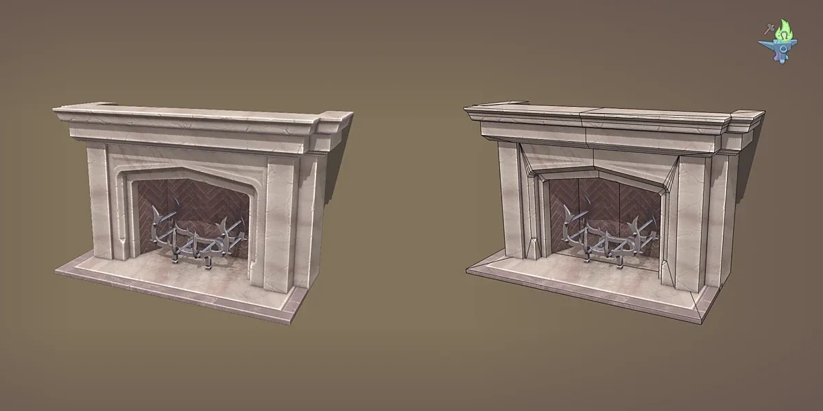 Neo Gothic Fireplace