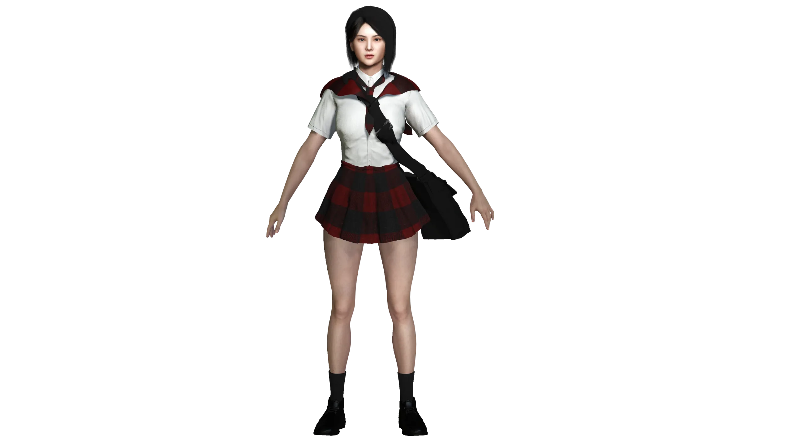 AAA 3D ASIAN SCHOOL GIRL - REALISTIC GAME READY CHARACTER